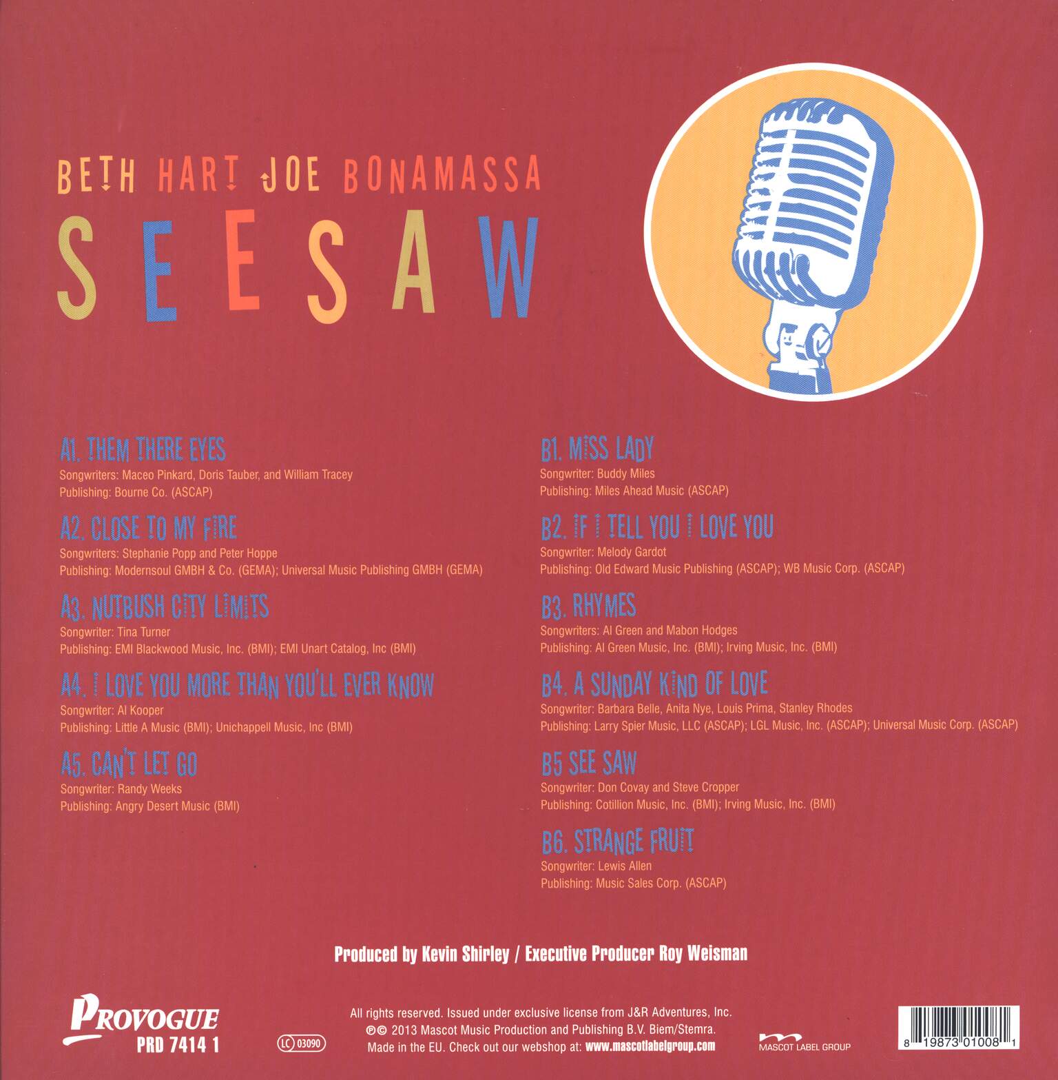 Beth Hart: Seesaw, 1×LP (Vinyl)