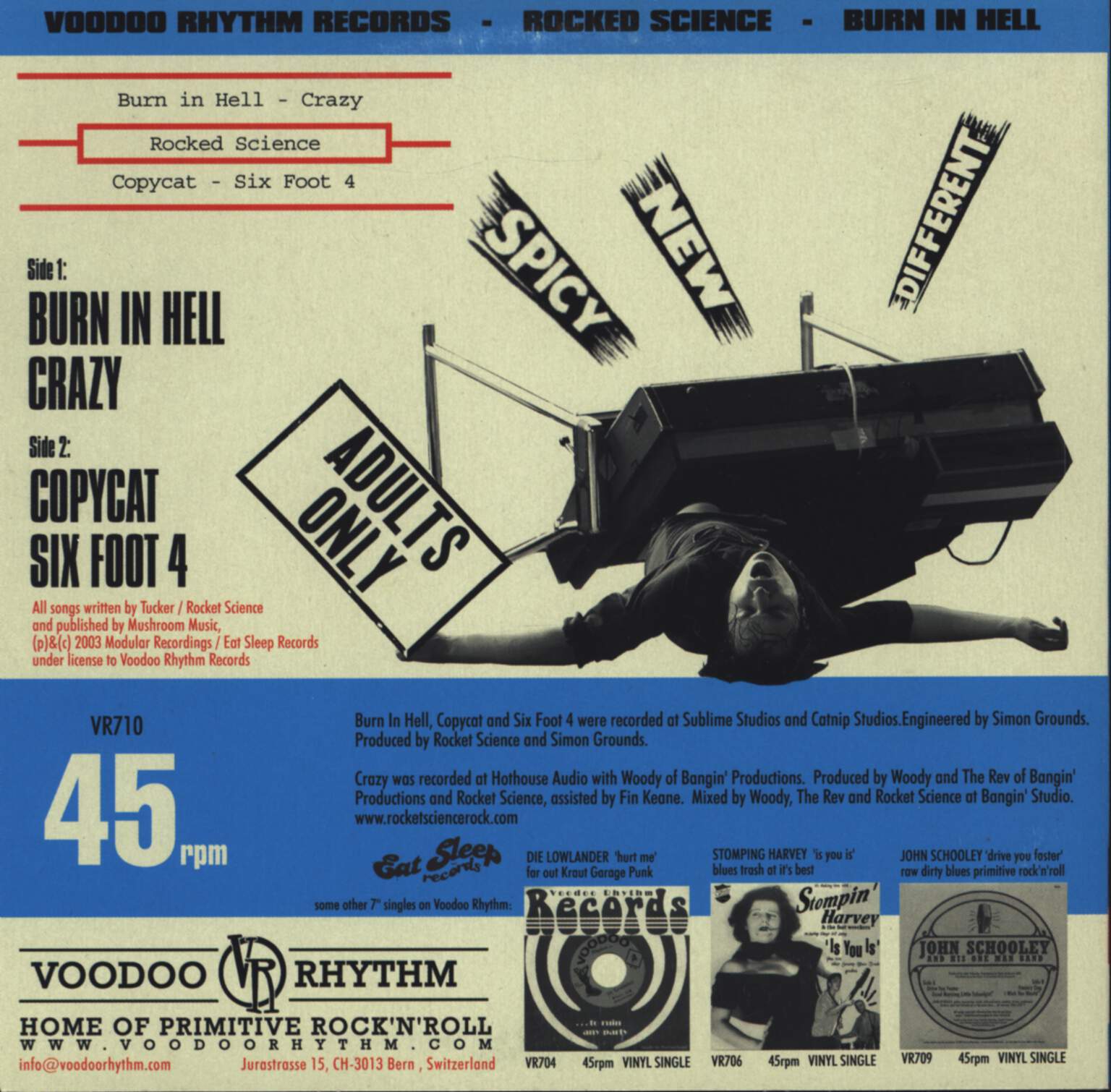Rocket Science: Burn In Hell, 7" Single (Vinyl)