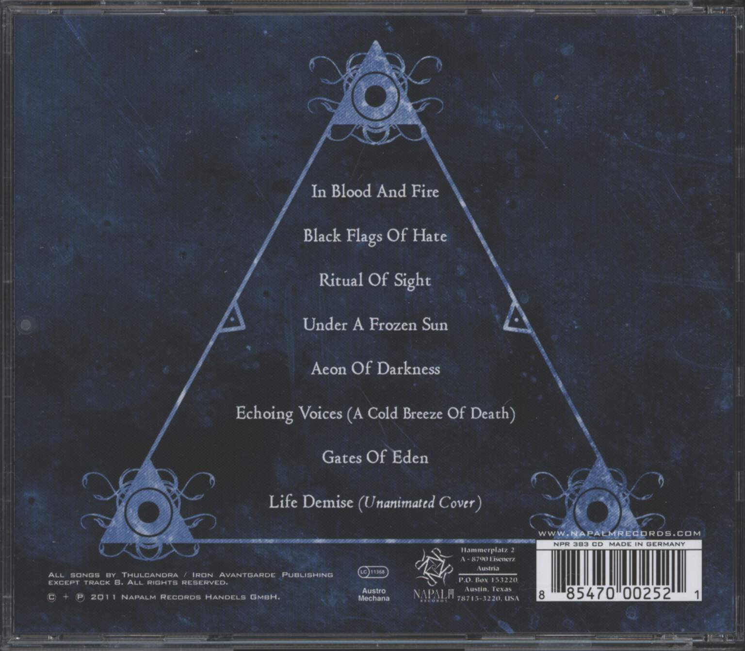 Thulcandra: Under A Frozen Sun, CD