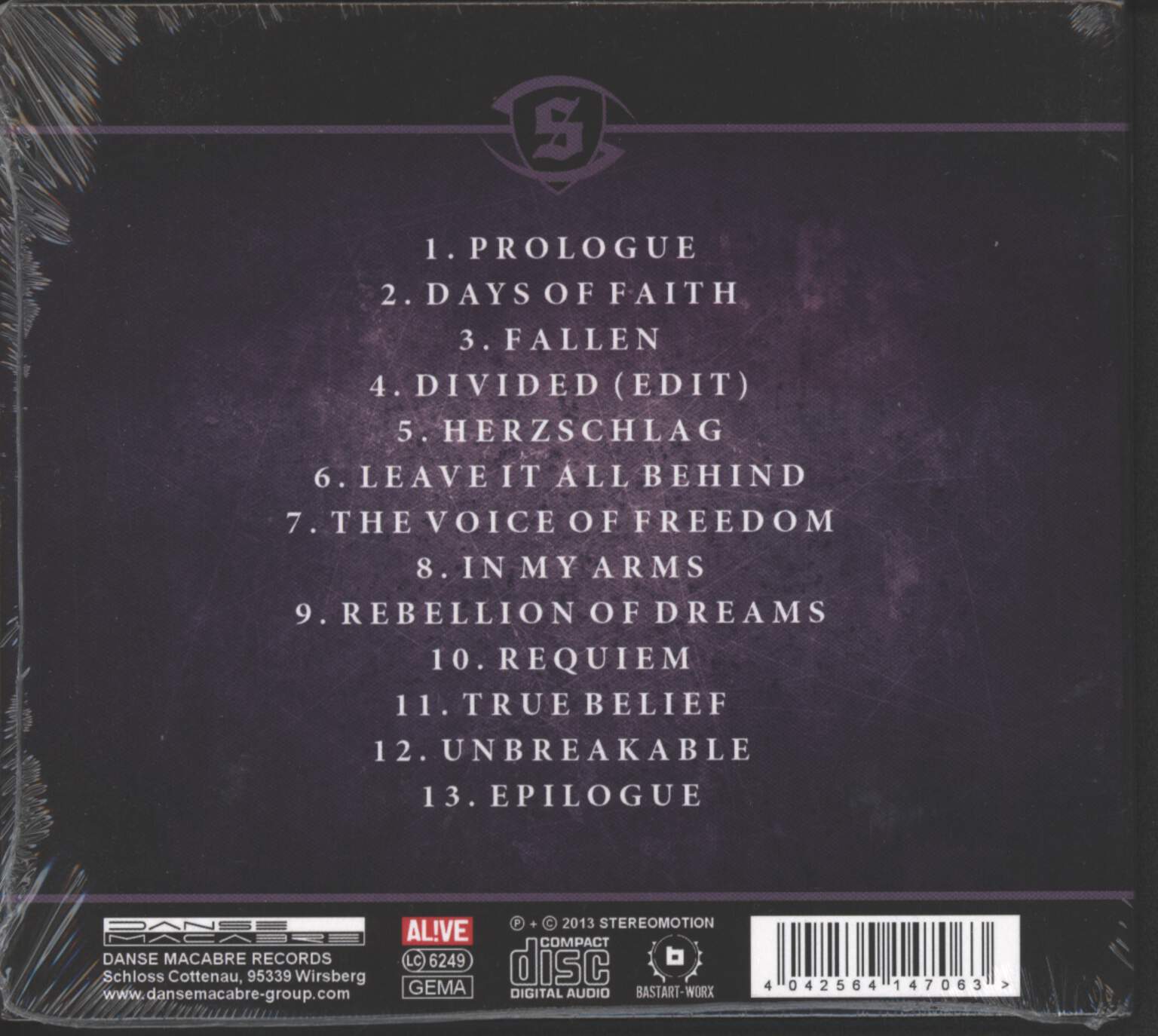 Stereomotion: Days Of Faith, CD