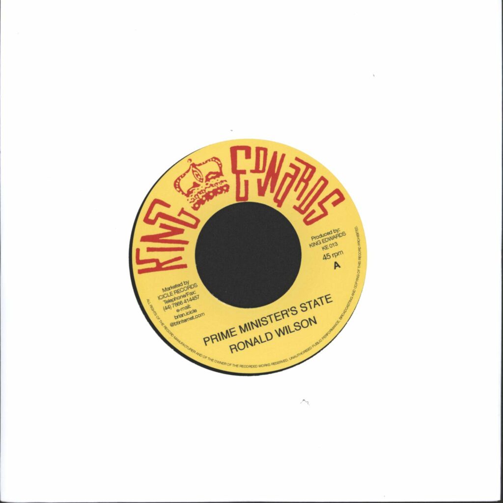 Ronald Wilson: Prime Minister's State / Strange Country, 7" Single (Vinyl)