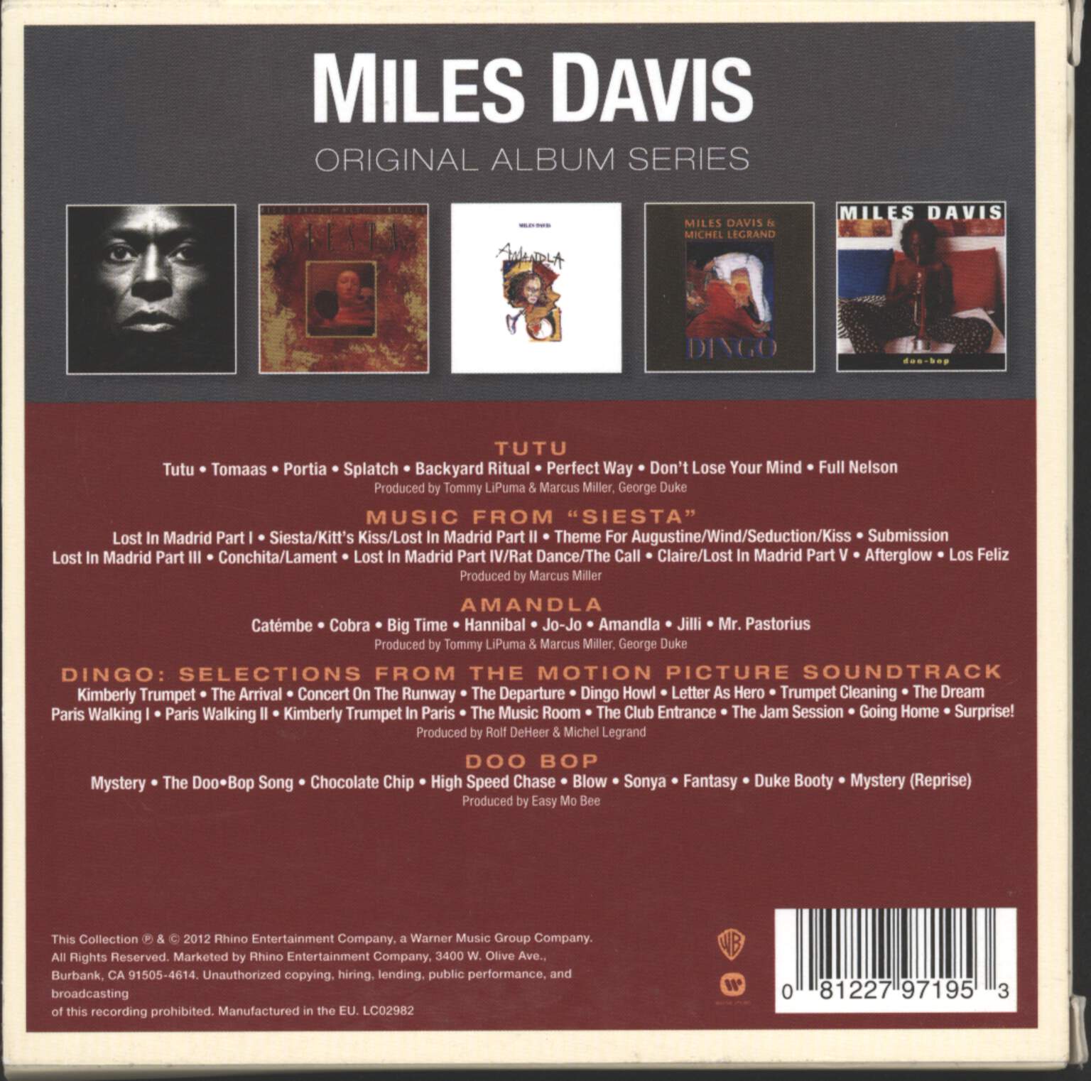 Miles Davis: Original Album Series, CD