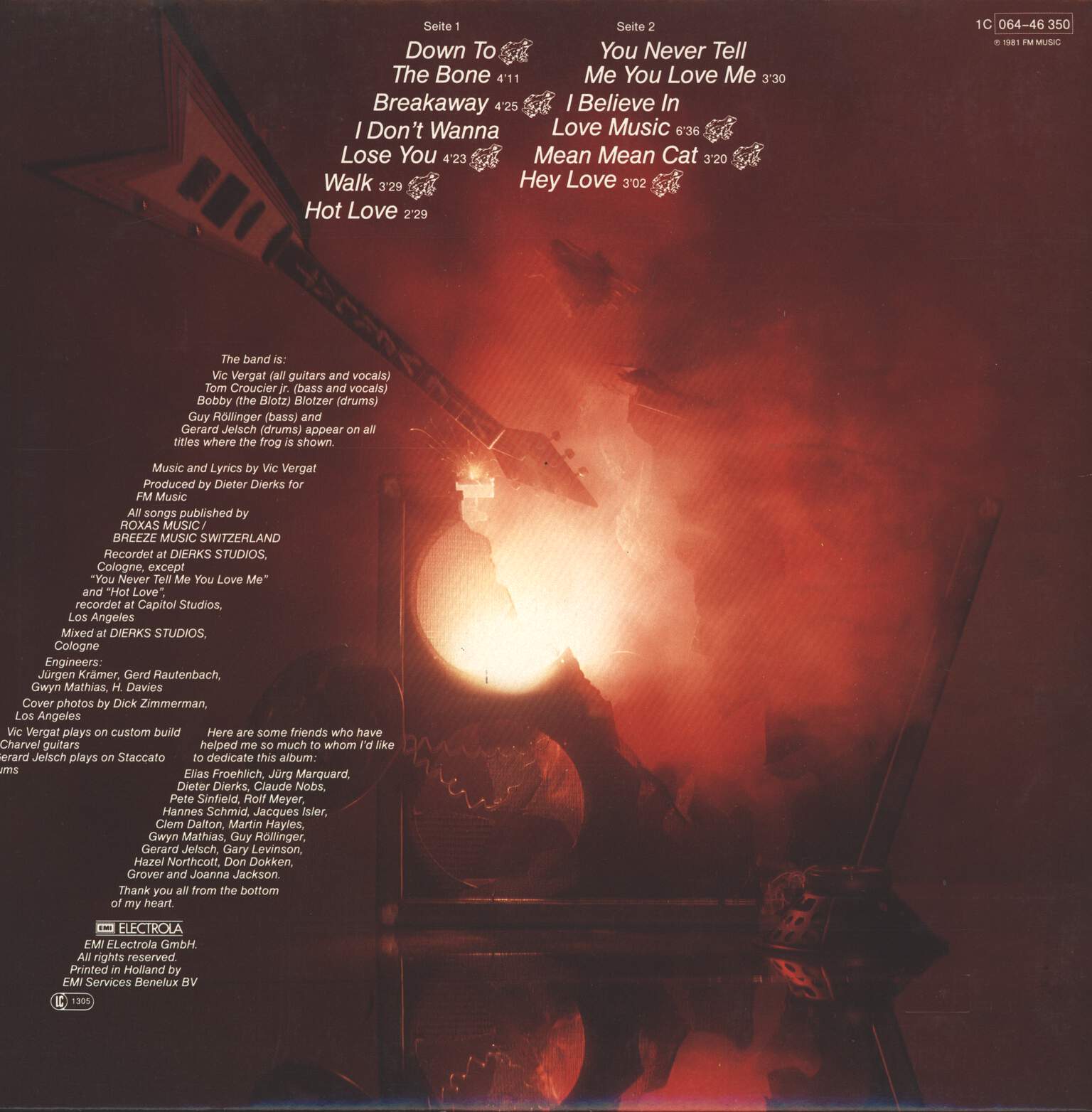 Vic Vergat: Down To The Bone, LP (Vinyl)