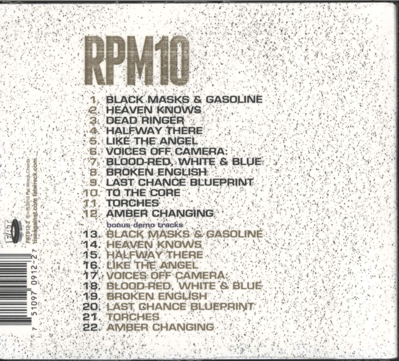 Rise Against: RPM10 Revolutions Per Minute, CD
