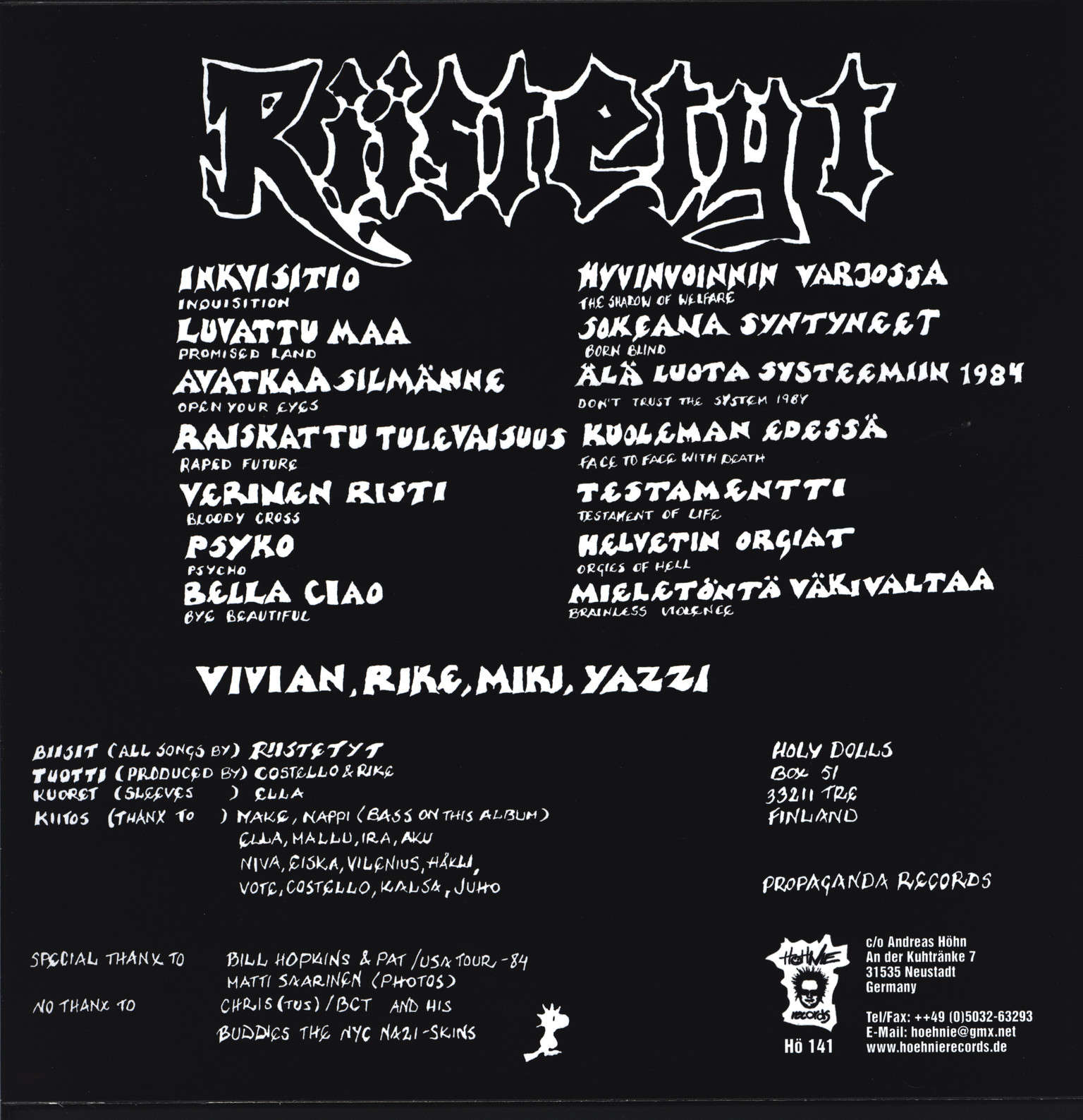 Riistetyt: Raiskattu Tulevaisuus - Raped Future, LP (Vinyl)