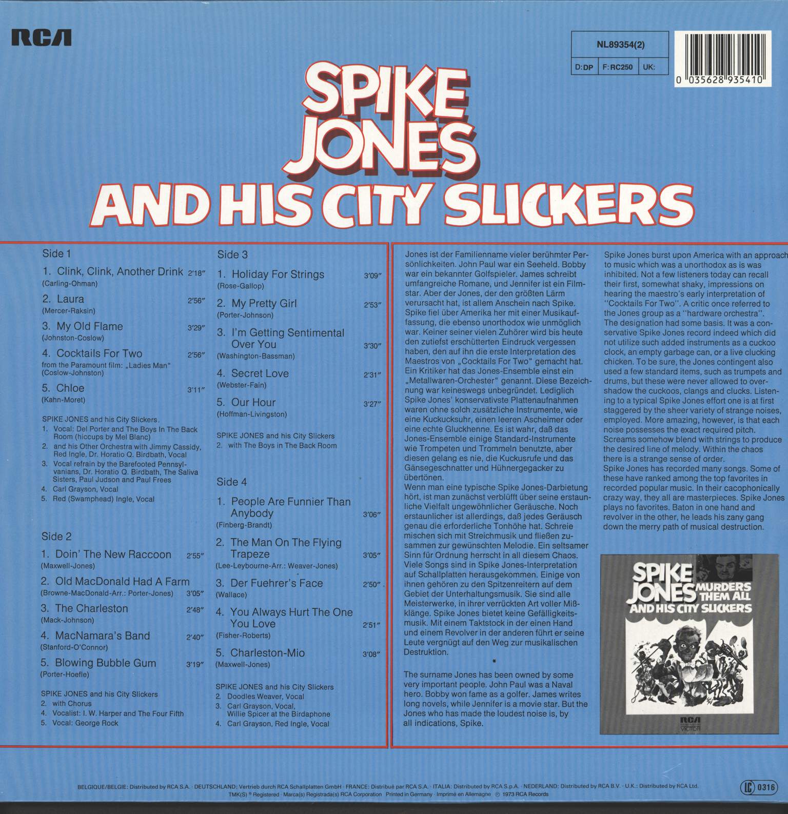 Spike Jones And His City Slickers: Murders Again - Vol.2, 2×LP (Vinyl)