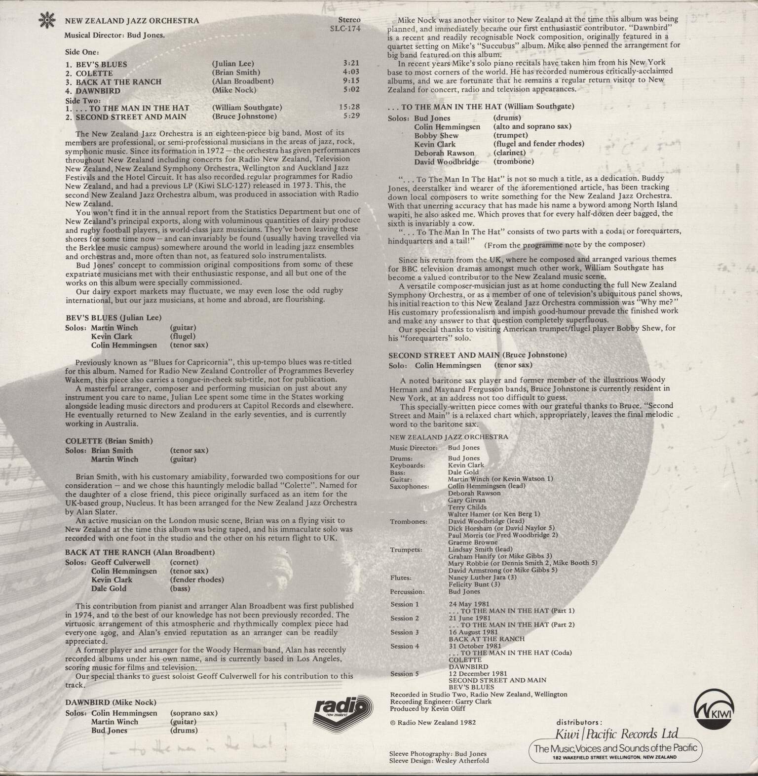 New Zealand Jazz Orchestra: Original Jazz Compositions By New Zealanders, LP (Vinyl)