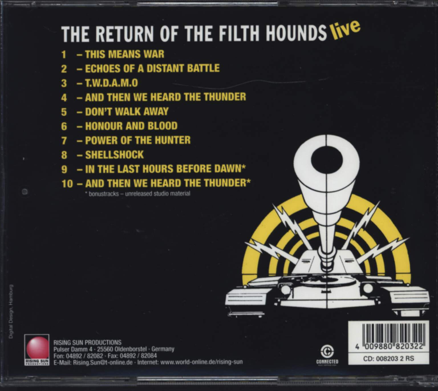 Tank: The Return Of The Filth Hounds - Live, CD