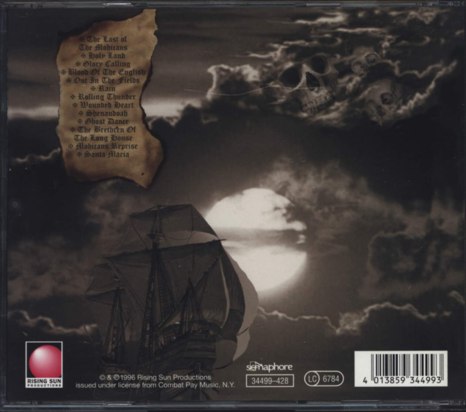 Riot: The Brethren Of The Long House, CD