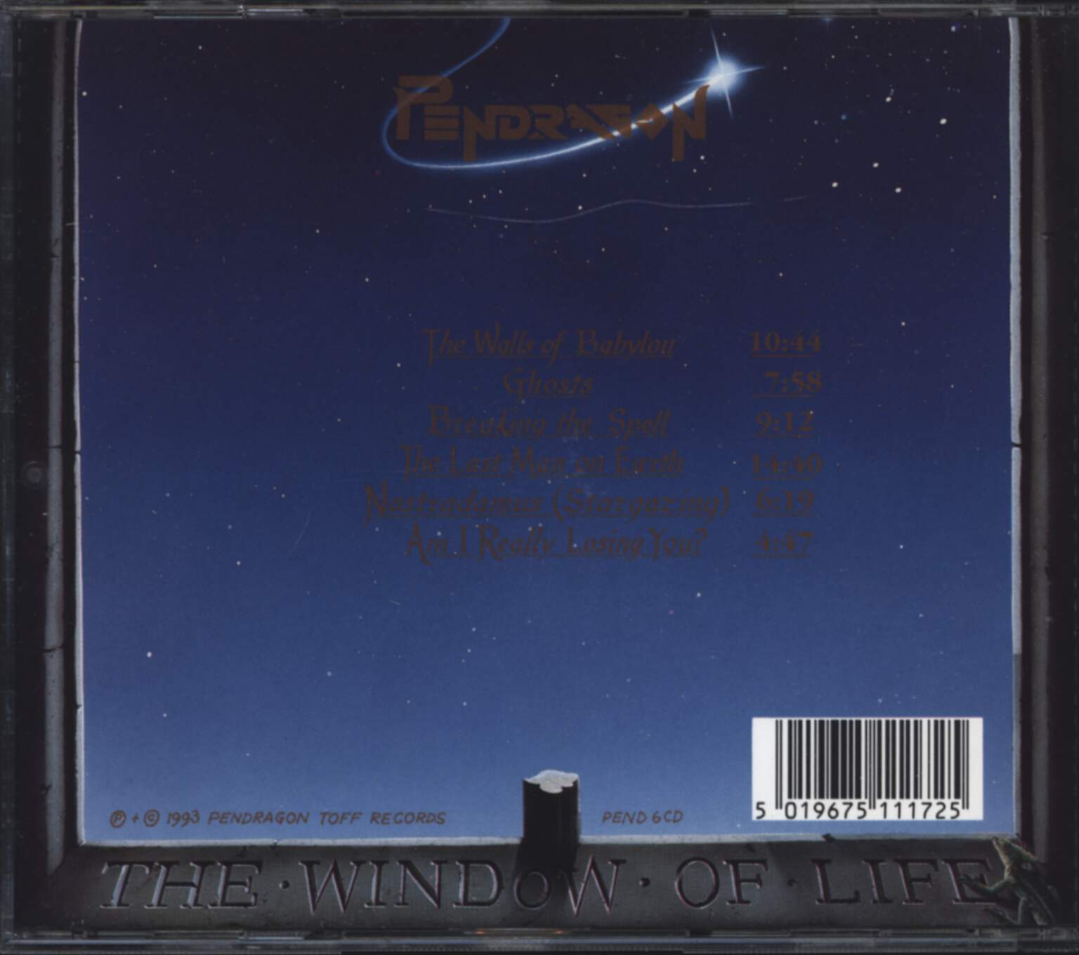 Pendragon: The Window Of Life, CD