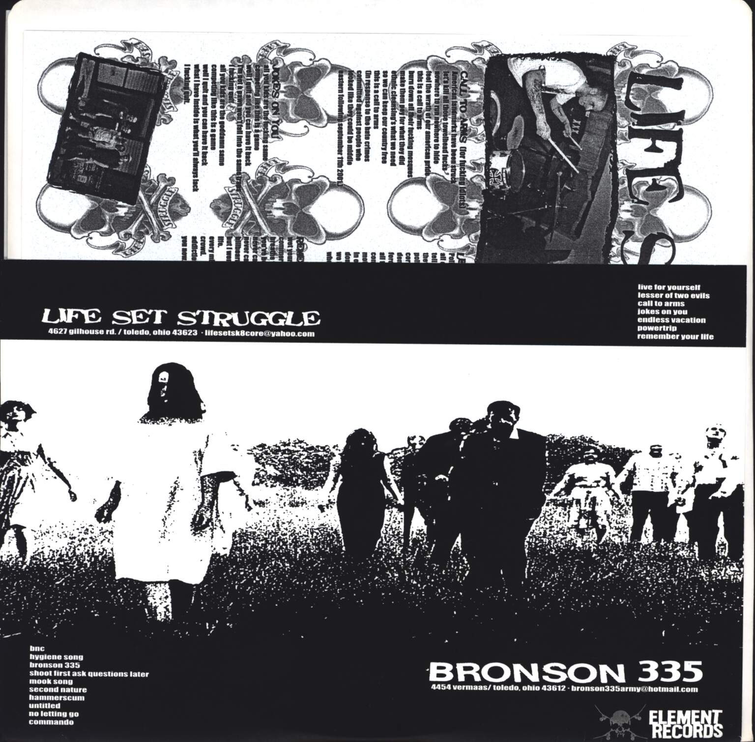 Bronson 335: Bronson 335 / Life Set Struggle, 10" Vinyl EP