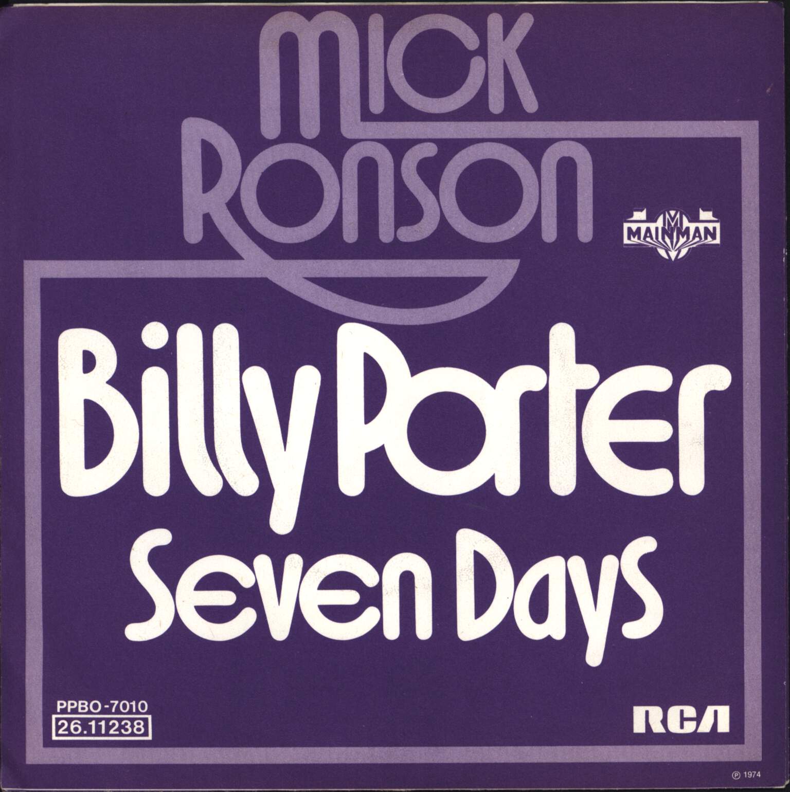 Mick Ronson: Billy Porter, 7" Single (Vinyl)