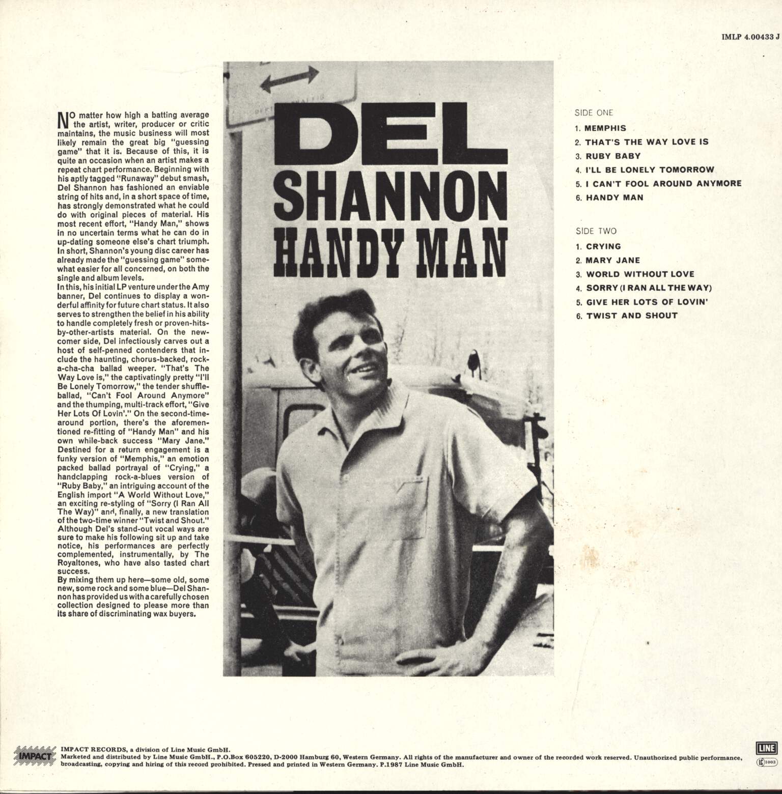 Del Shannon: Handy Man, LP (Vinyl)