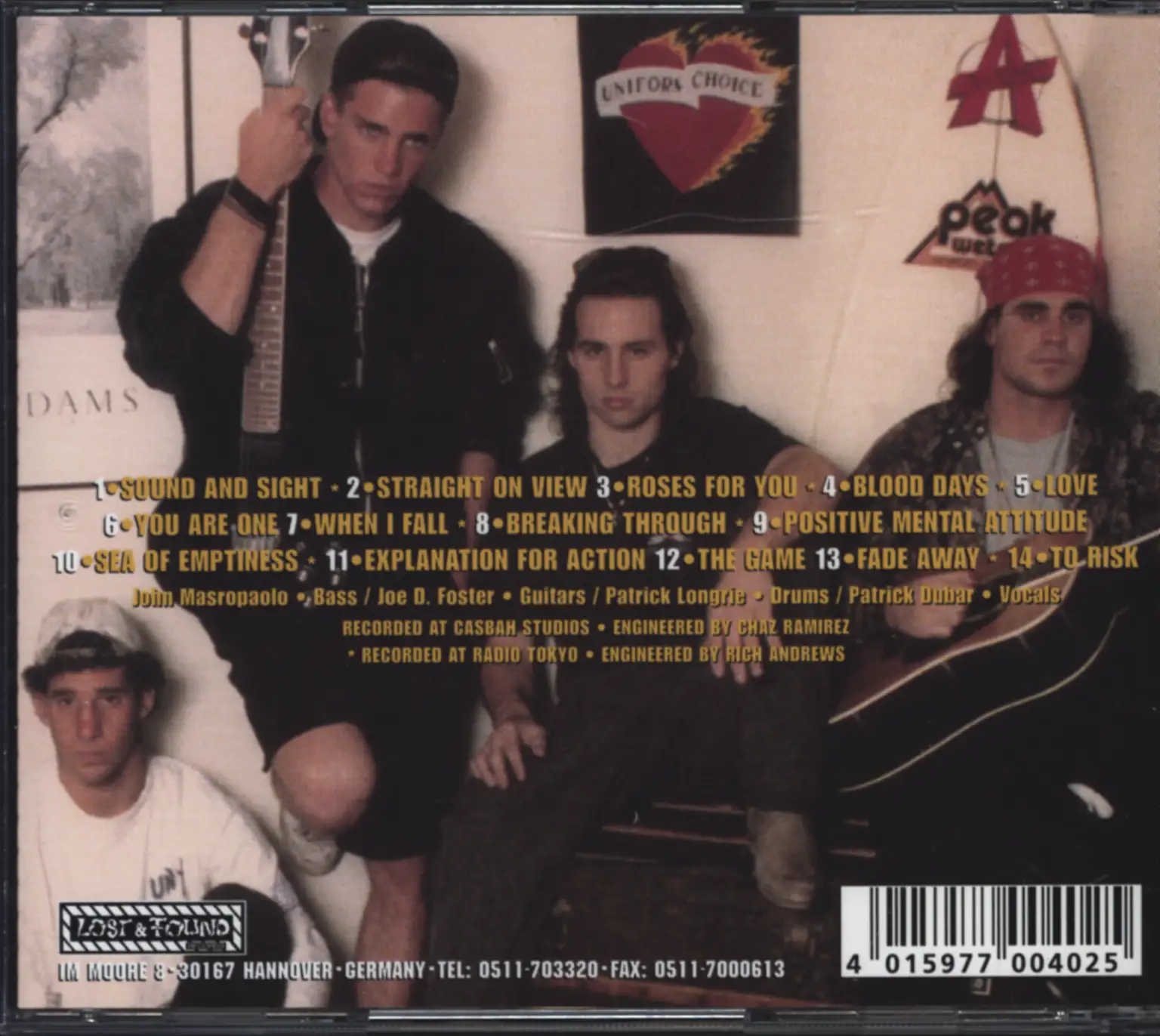 Unity: Blood Days, CD
