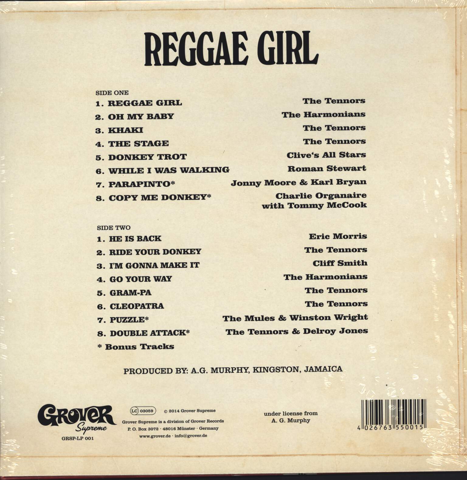 The Tennors: Reggae Girl, LP (Vinyl)