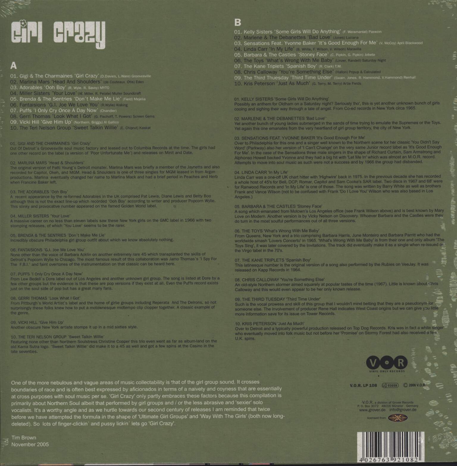 Various: Girl Crazy, 20 Northern Soul Tracks By Female Artists, LP (Vinyl)
