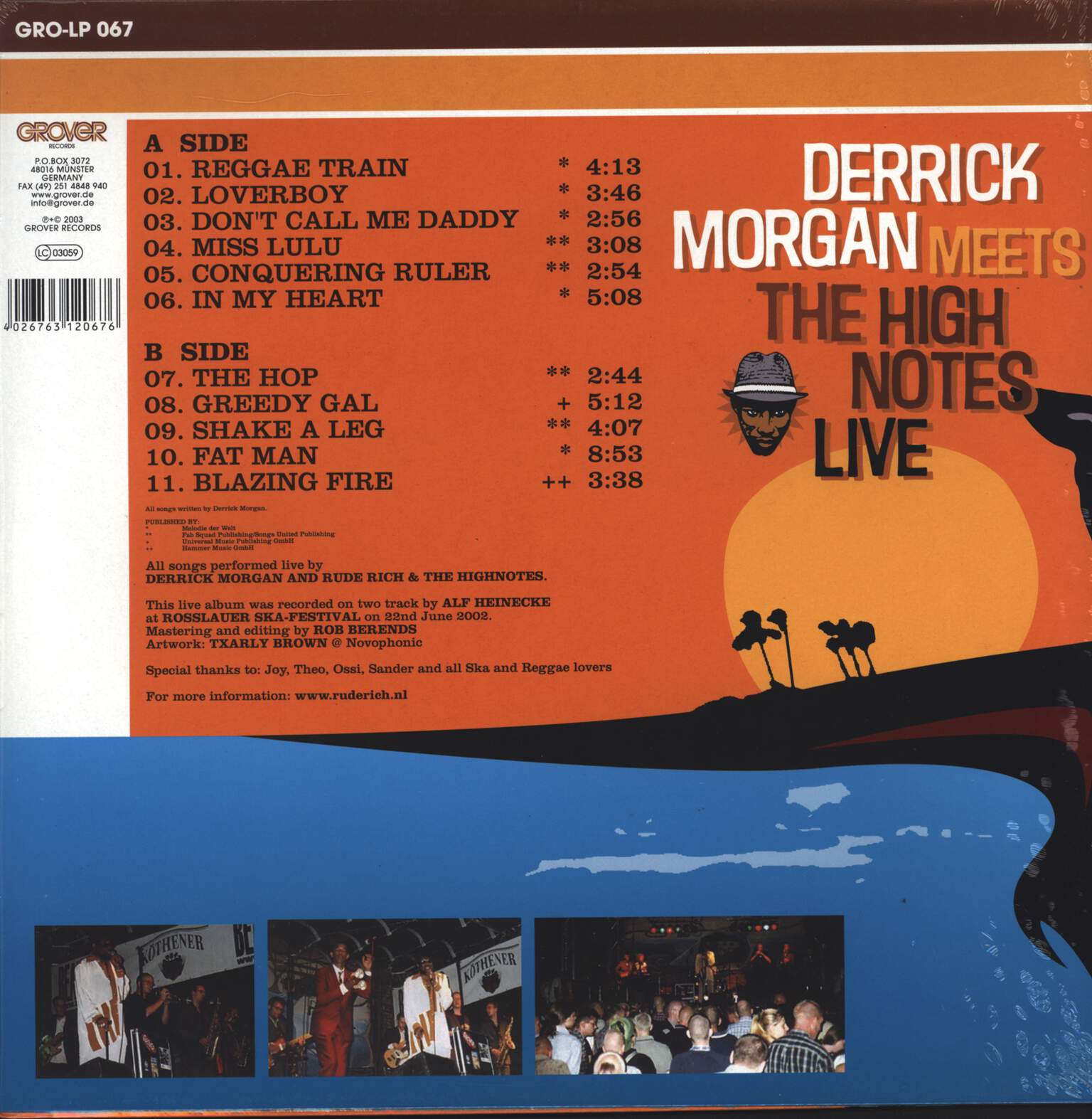 Derrick Morgan: Derrick Morgan Meets The High Notes Live, LP (Vinyl)