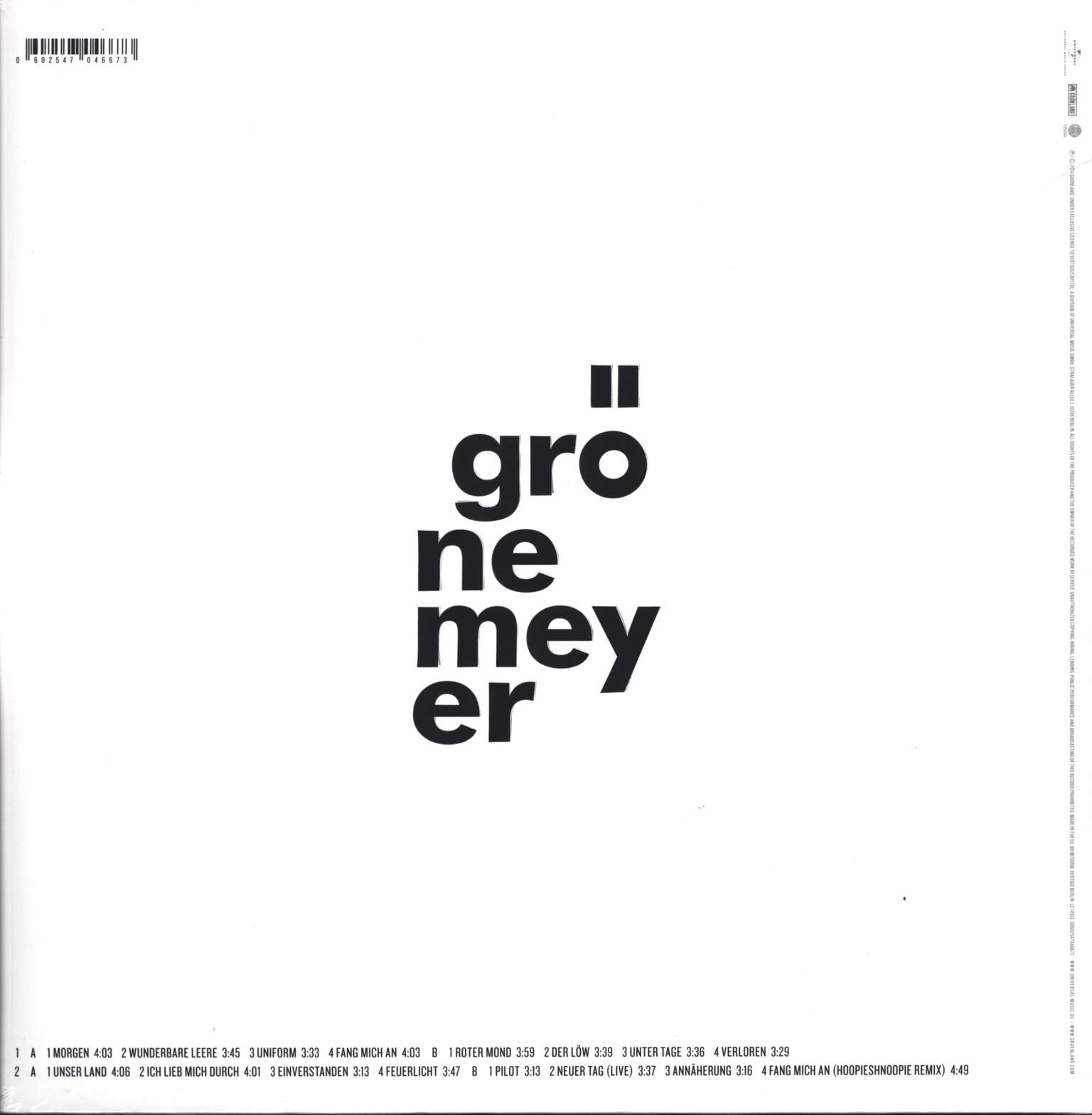 Herbert Grönemeyer: Dauernd Jetzt, 2×LP (Vinyl)