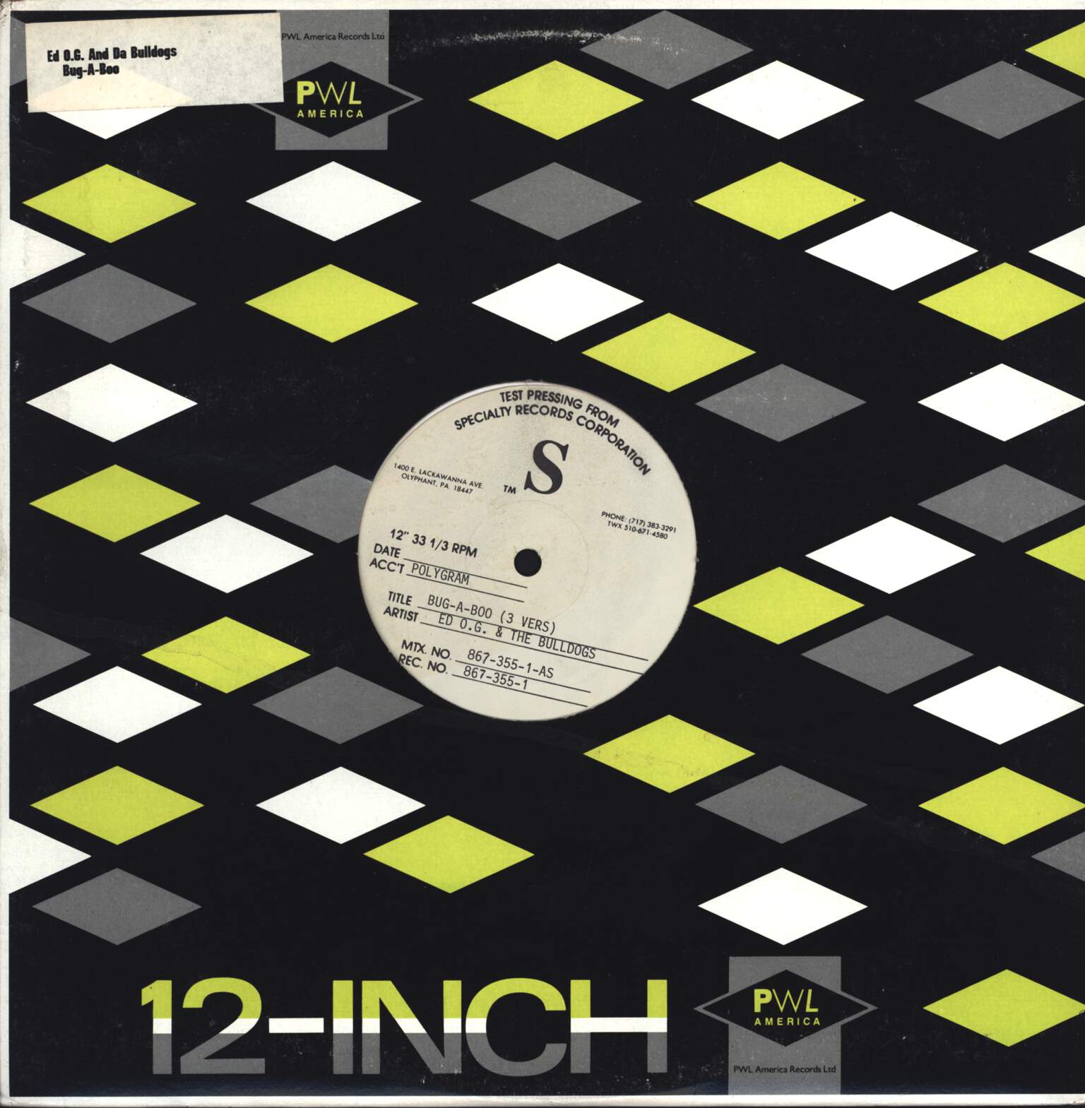 Ed O.G & Da Bulldogs: Bug-A-Boo, 12" Maxi Single (Vinyl)