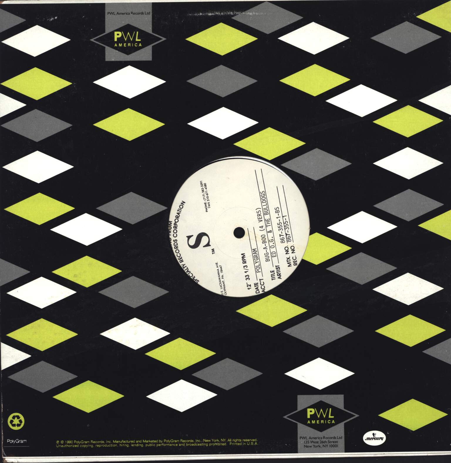 Ed O.G & Da Bulldogs: Bug-A-Boo, 12" Maxi Single (Vinyl)