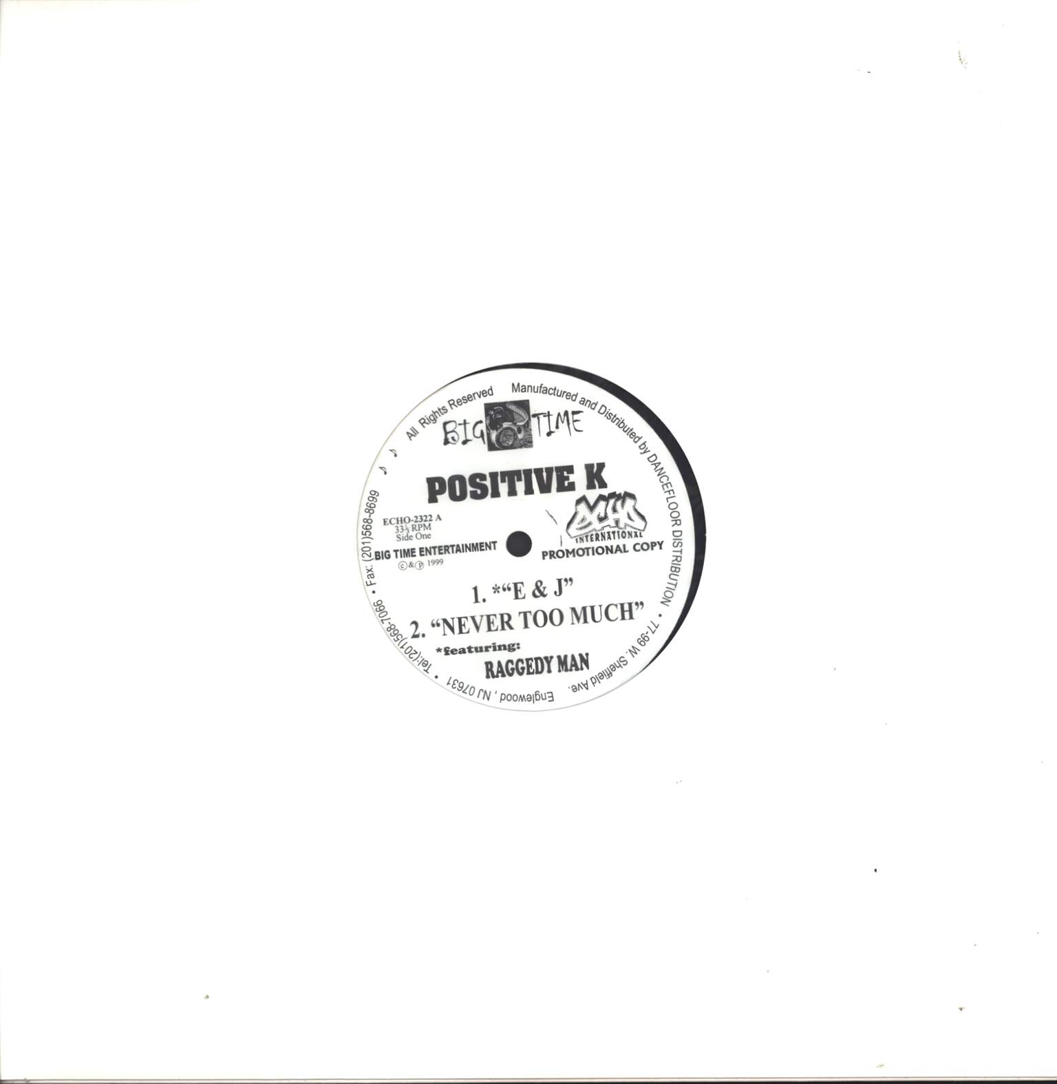 Positive K: E & J, 12" Maxi Single (Vinyl)