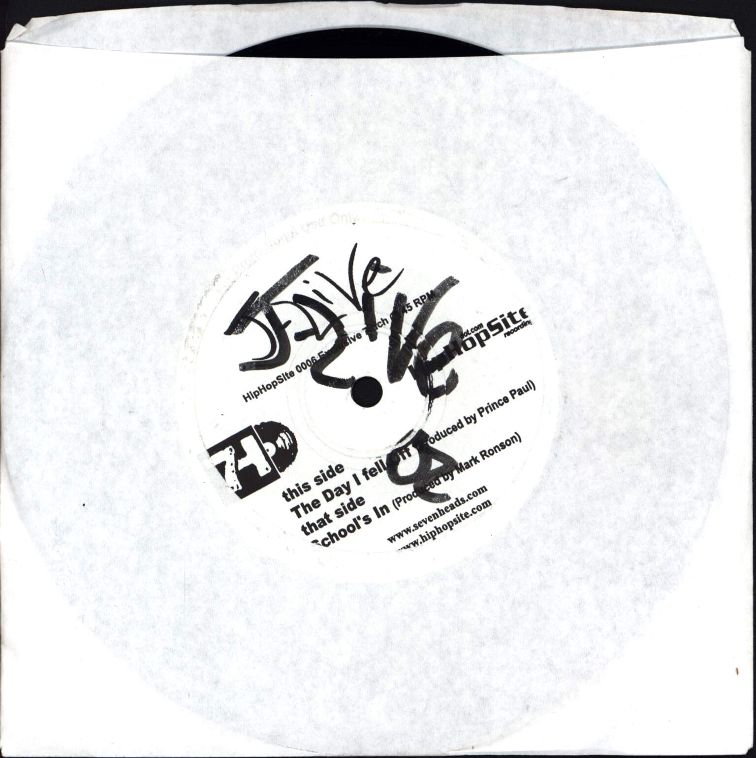J-Live: The Day I Fell Off / School's In, 7" Single (Vinyl)