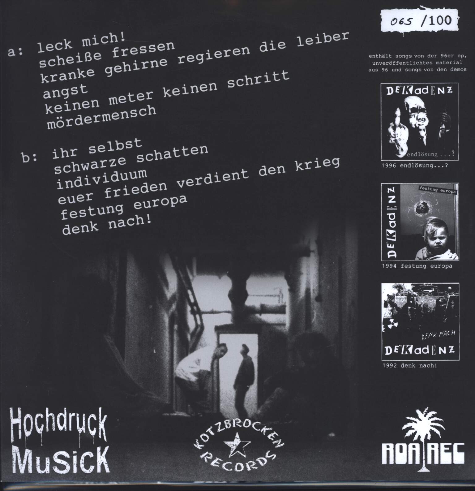 Dekadenz: Same, 12" Maxi Single (Vinyl)