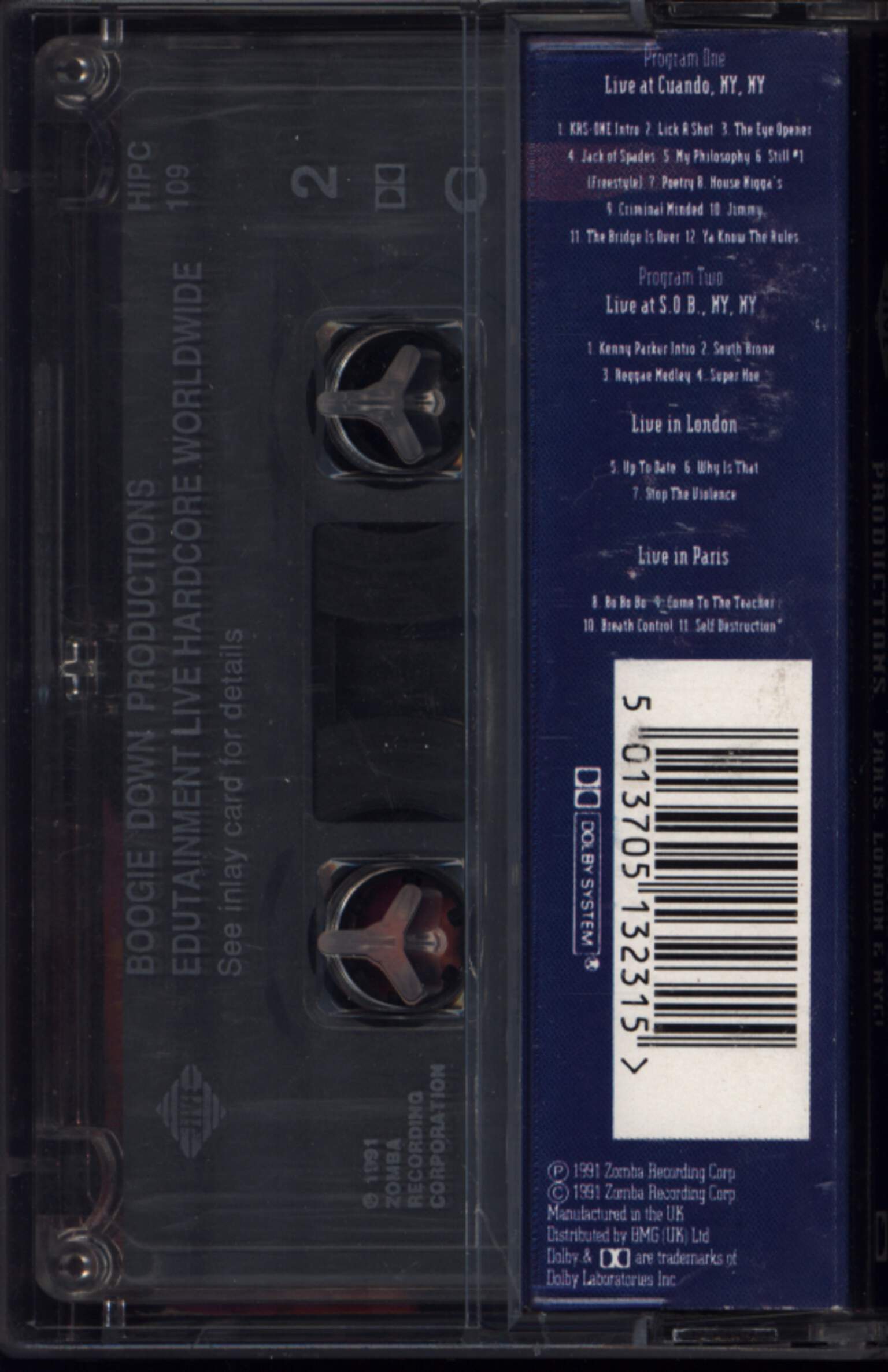 Boogie Down Productions: Live Hardcore Worldwide, Compact Cassette