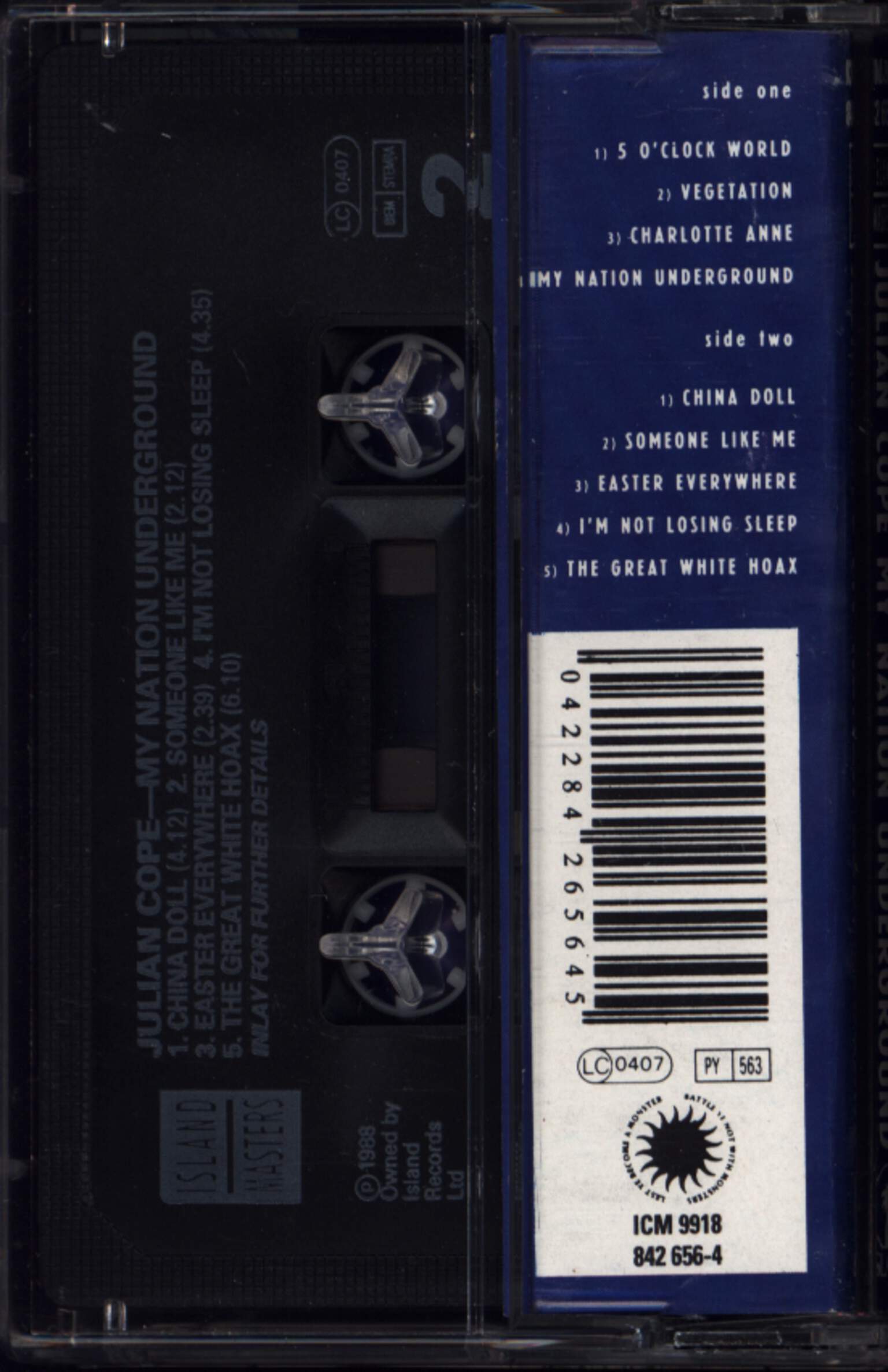 Julian Cope: My Nation Underground, Compact Cassette