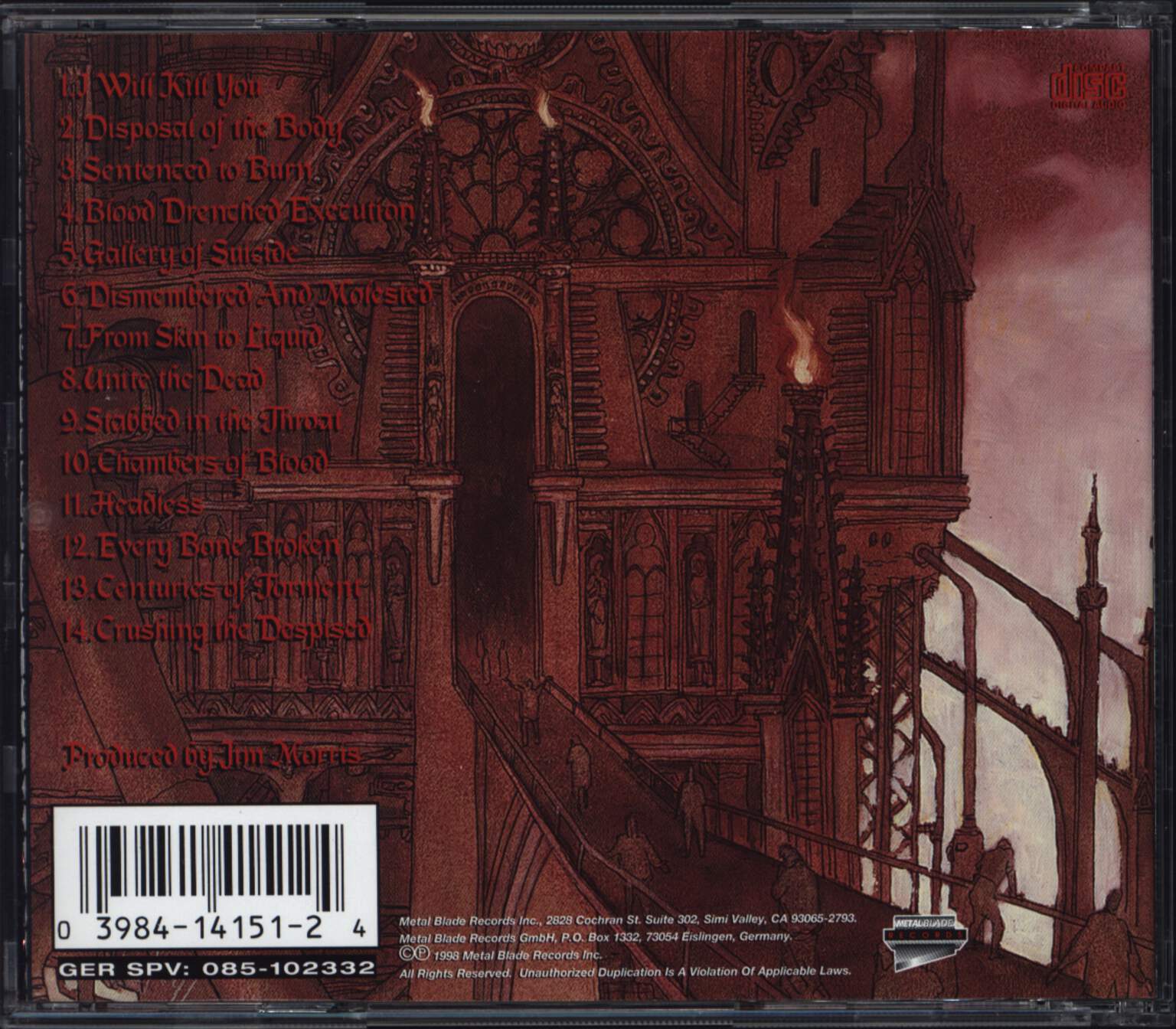 Cannibal Corpse: Gallery Of Suicide, CD
