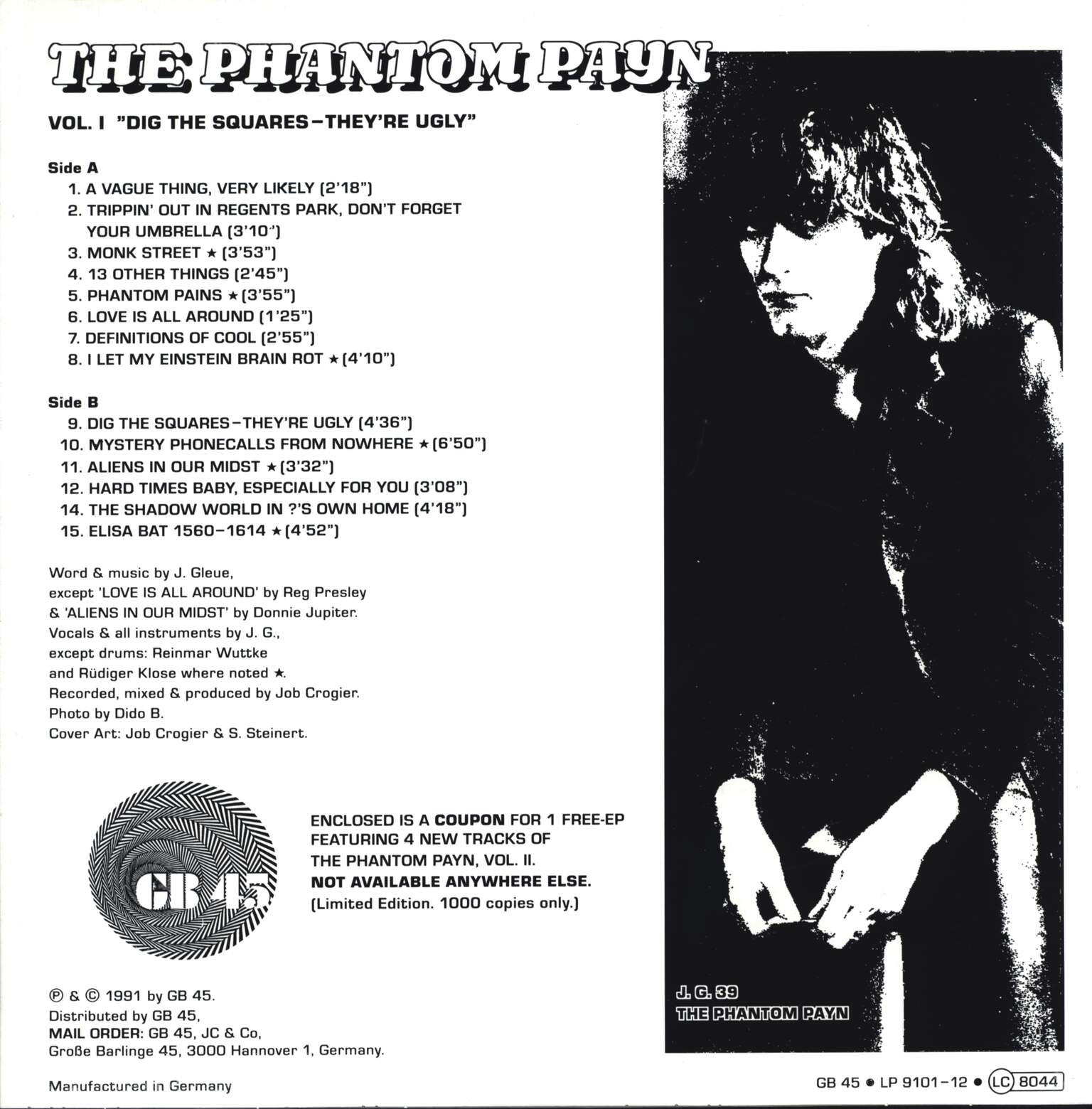 The Phantom Payn: Vol. I "Dig The Squares - They're Ugly", LP (Vinyl)