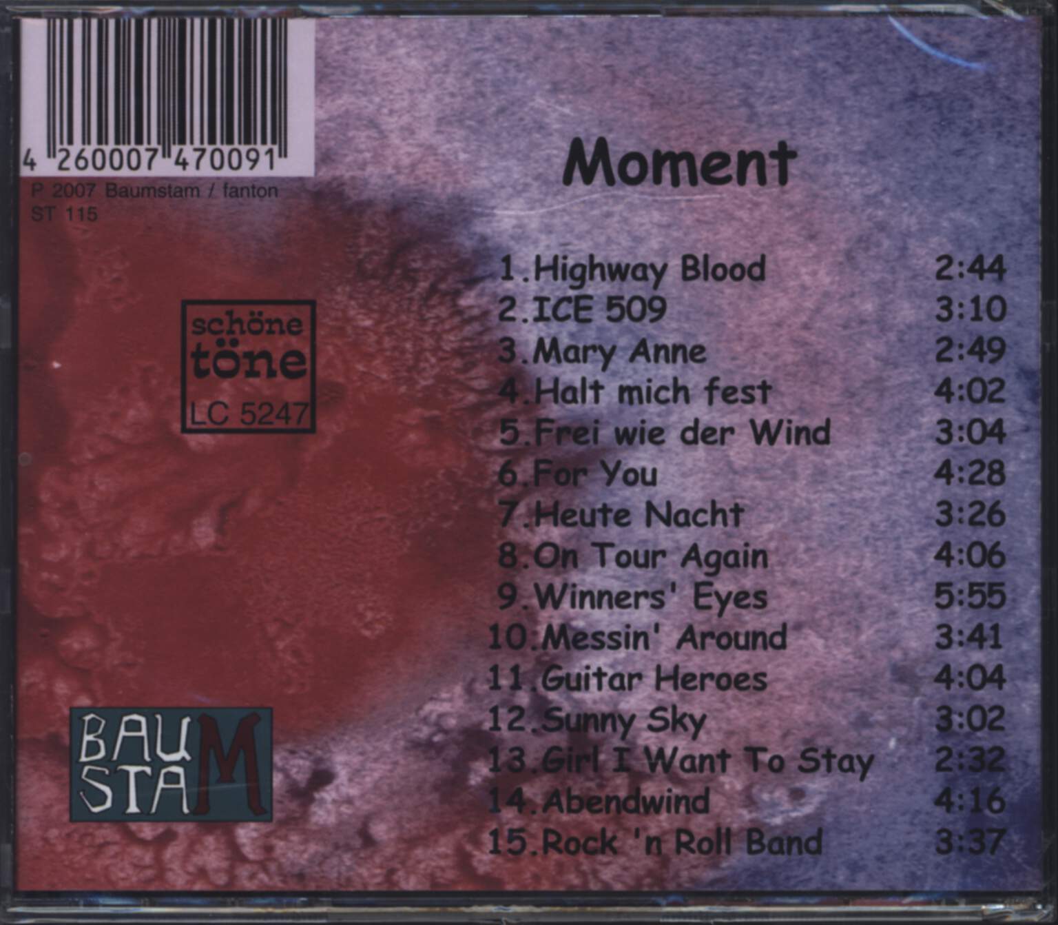 Baumstam: Moment, CD
