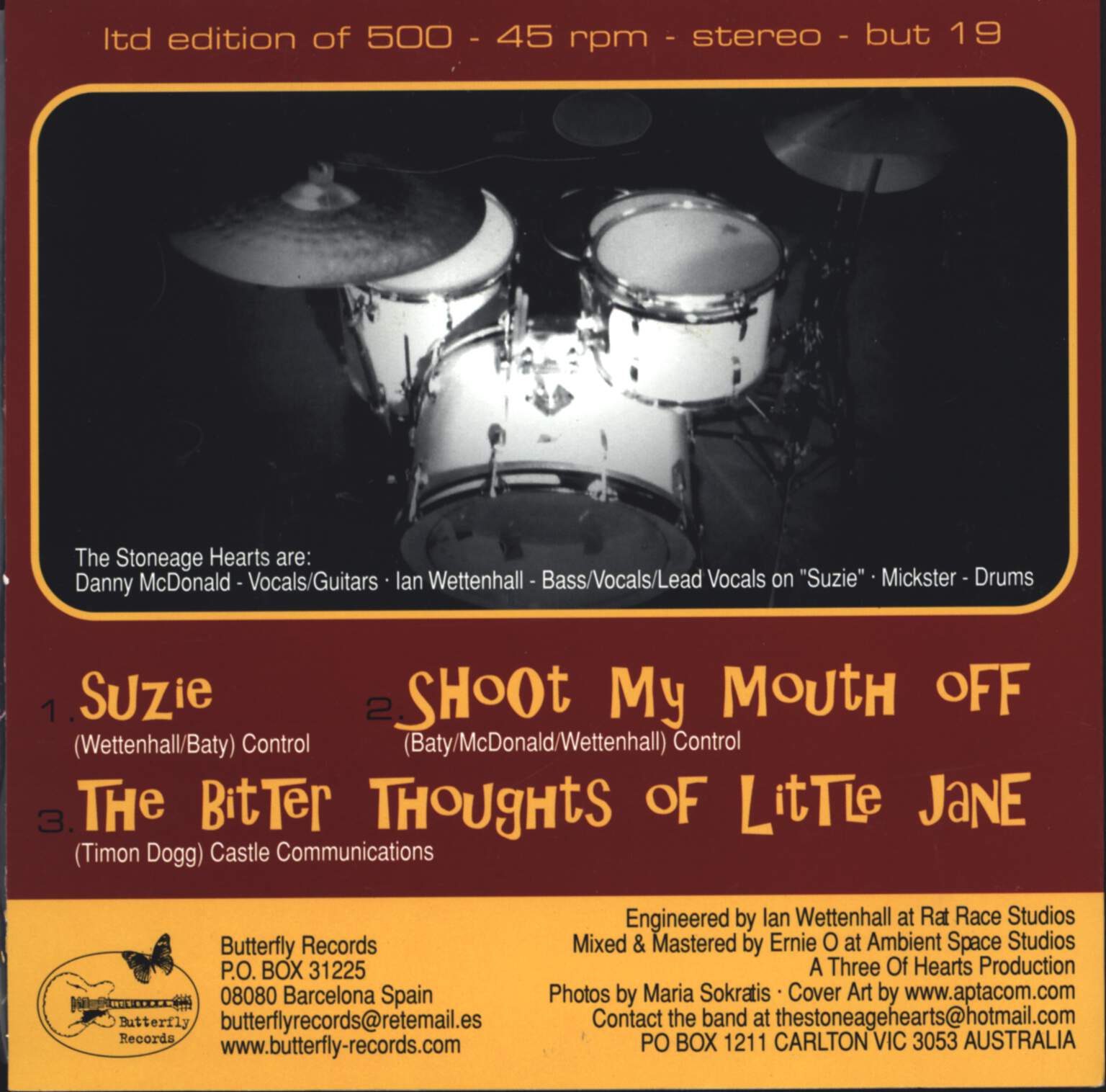 The Stoneage Hearts: Suzie, 7" Single (Vinyl)