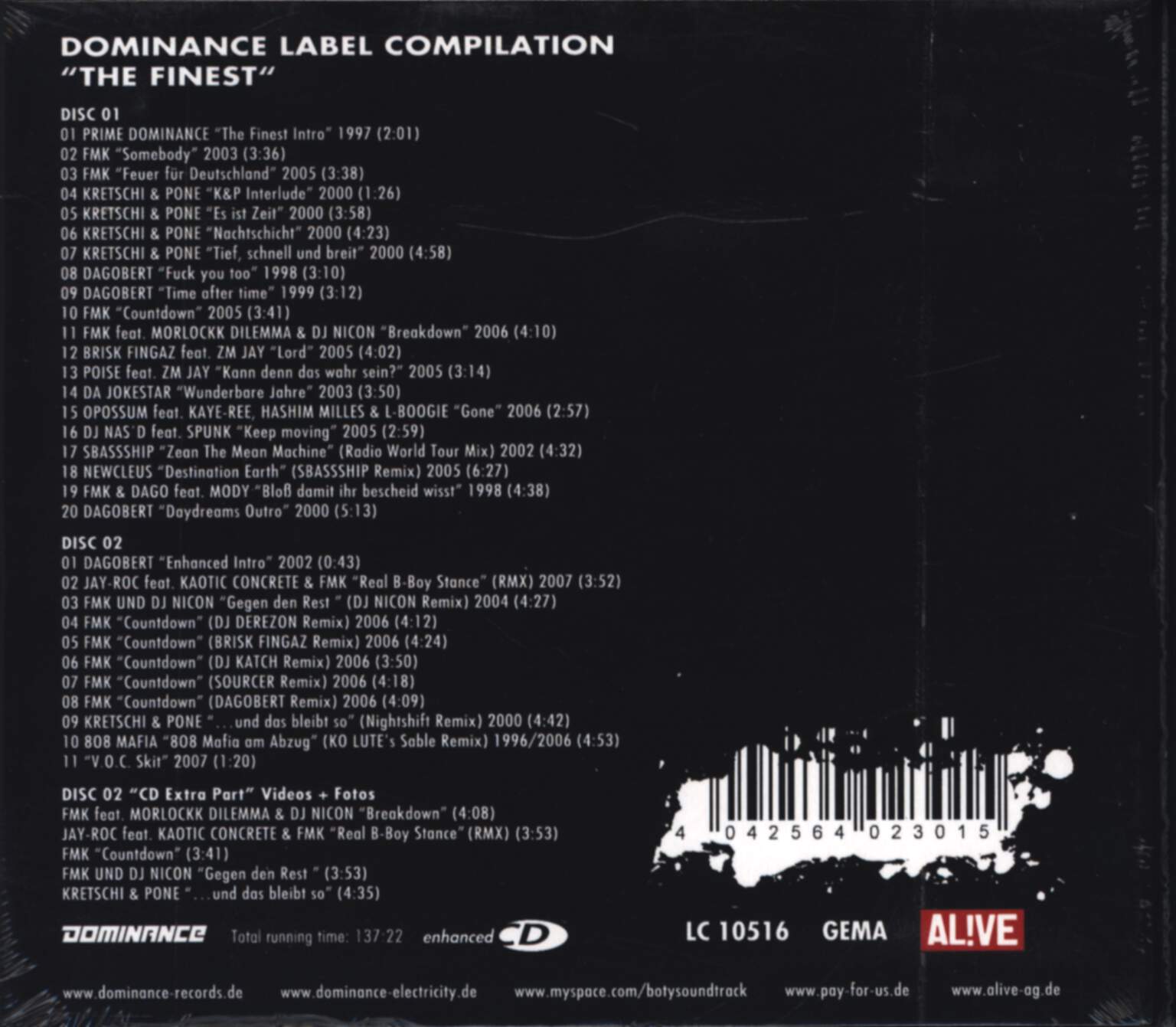 Various: The Finest - Dominance Label Compilation, CD