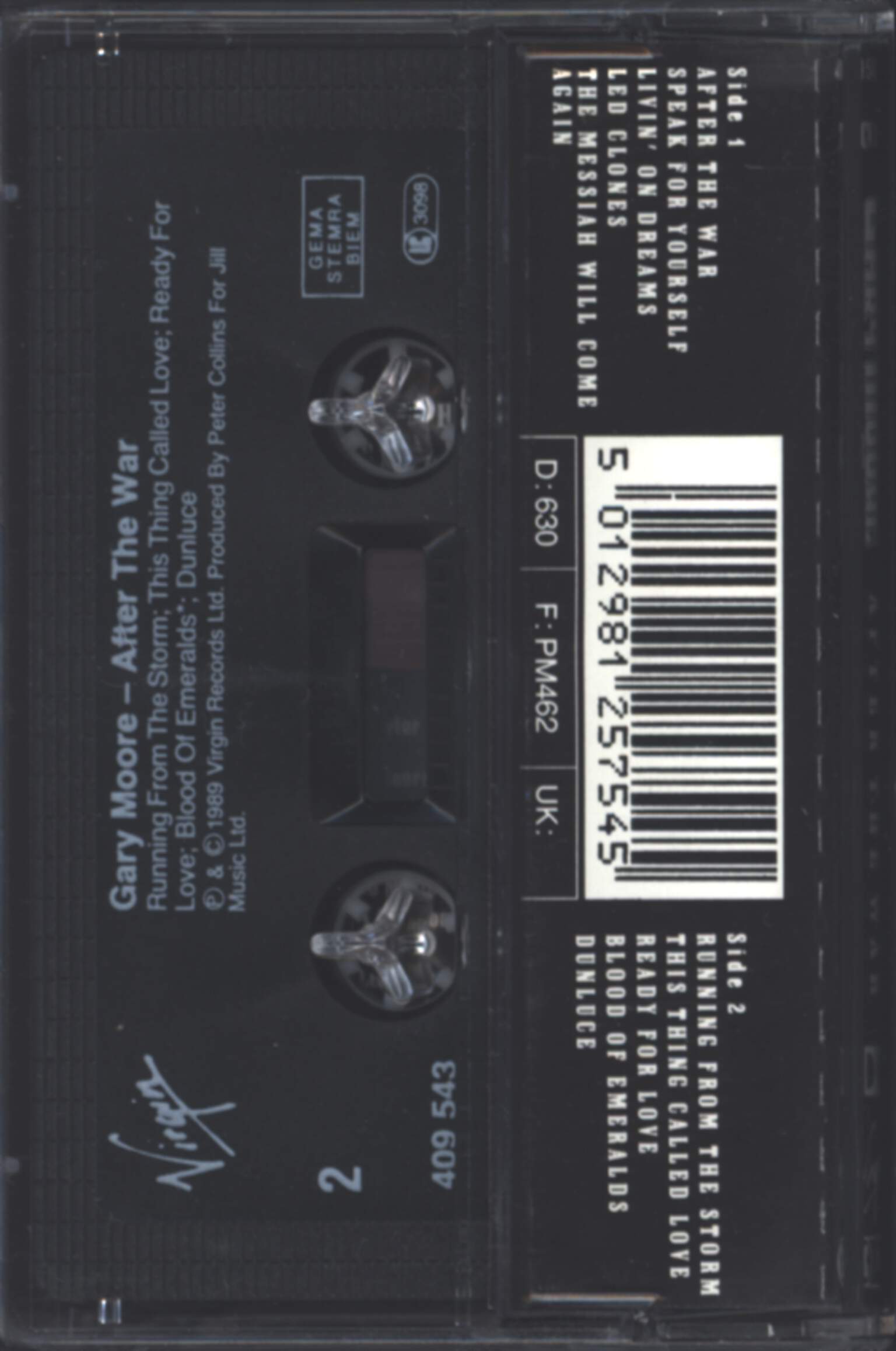 Gary Moore: After The War, Tape