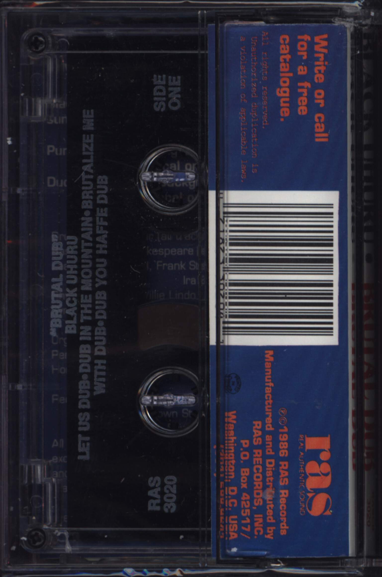 Black Uhuru: Brutal Dub, Compact Cassette