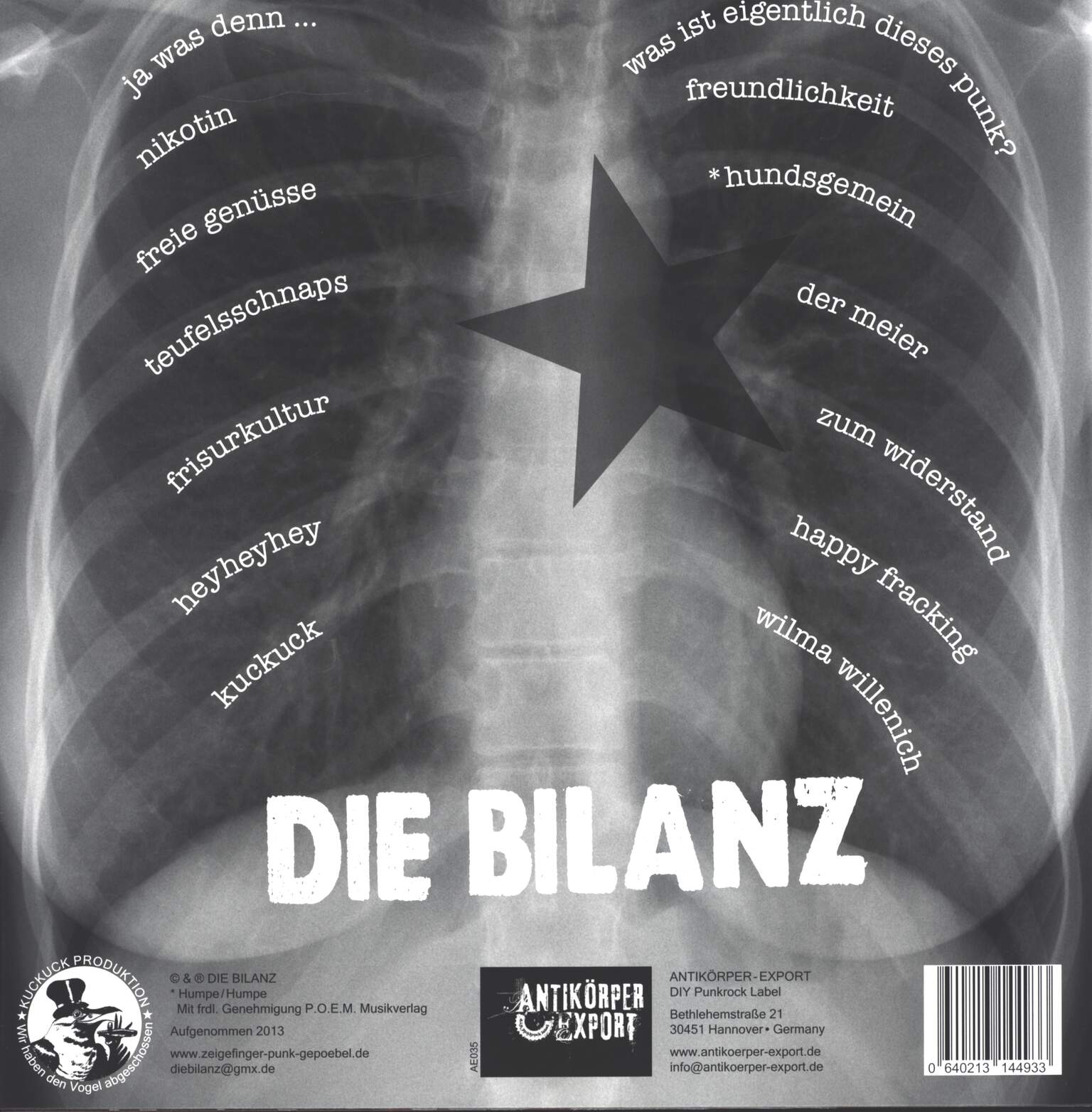 Die Bilanz: Rock'n'Roll Klub Schmöke, LP (Vinyl)