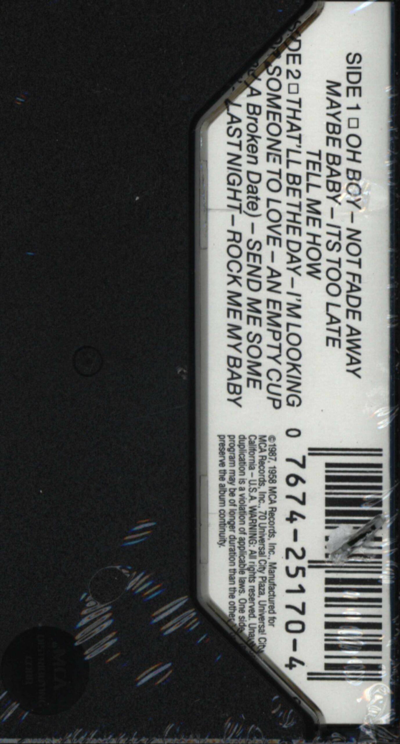 Buddy Holly: The "Chirping" Crickets, Compact Cassette