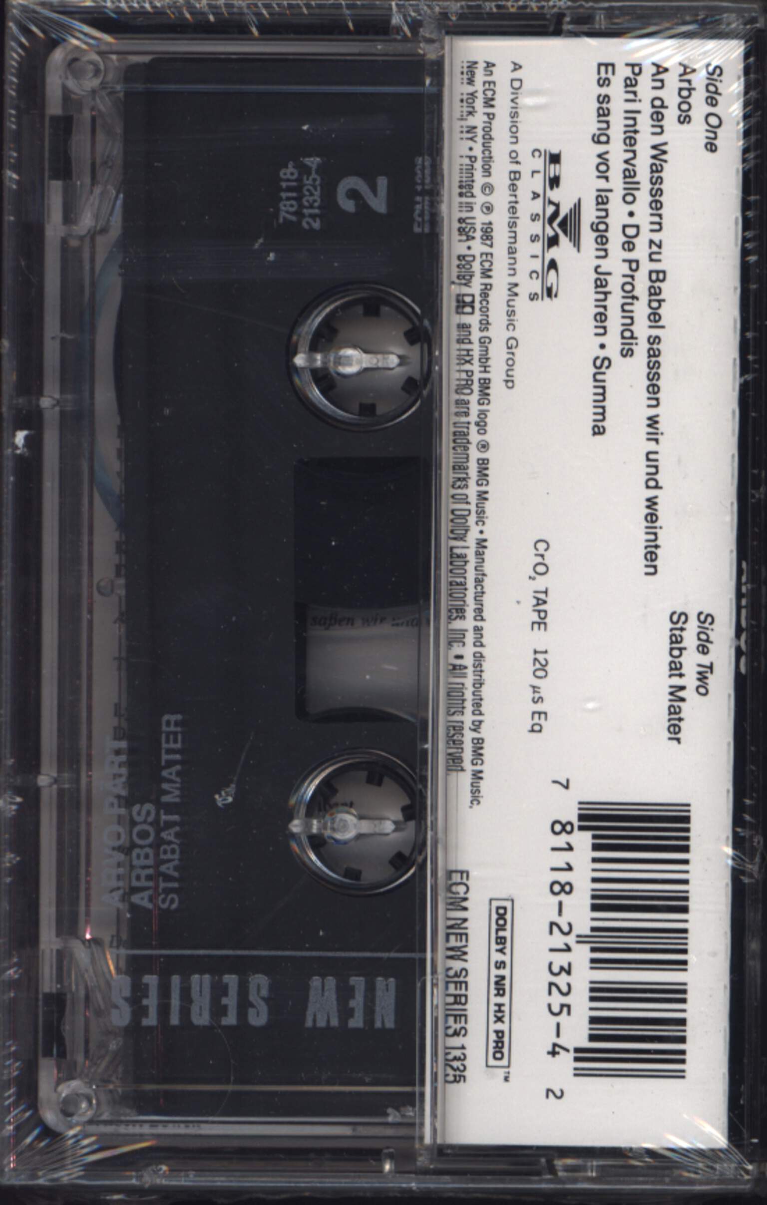 Arvo Pärt: Arbos, Compact Cassette