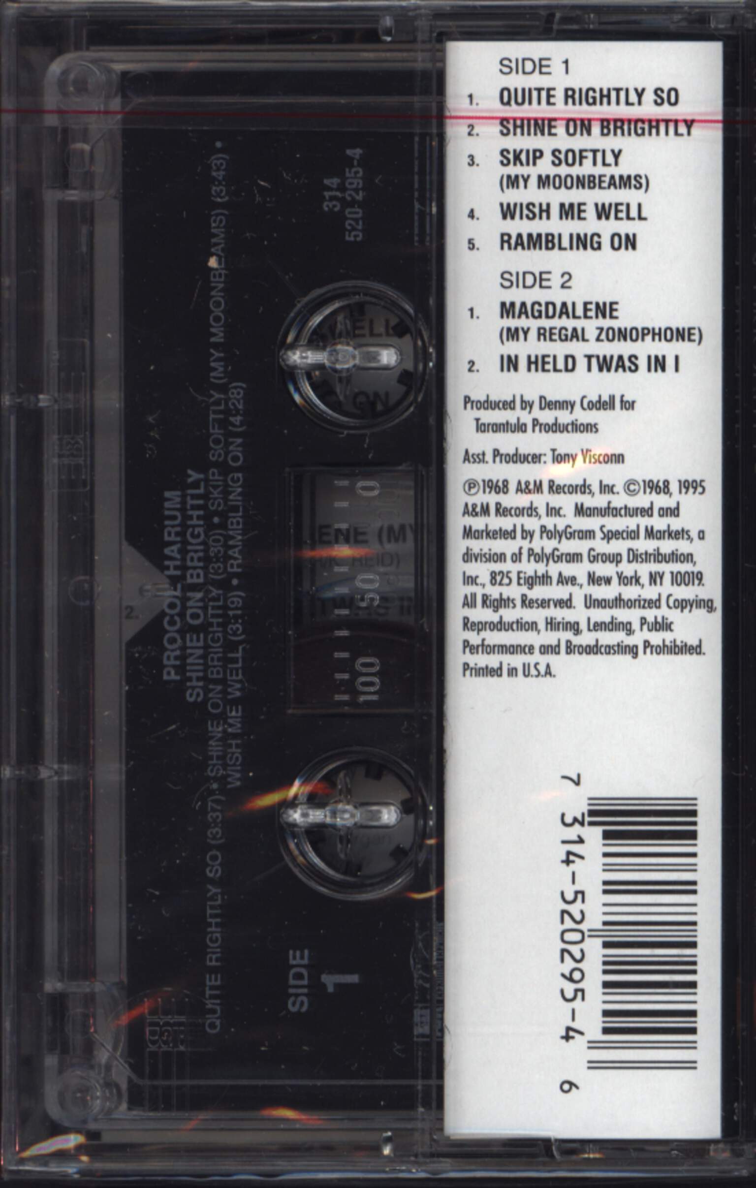 Procol Harum: Shine On Brightly, Tape