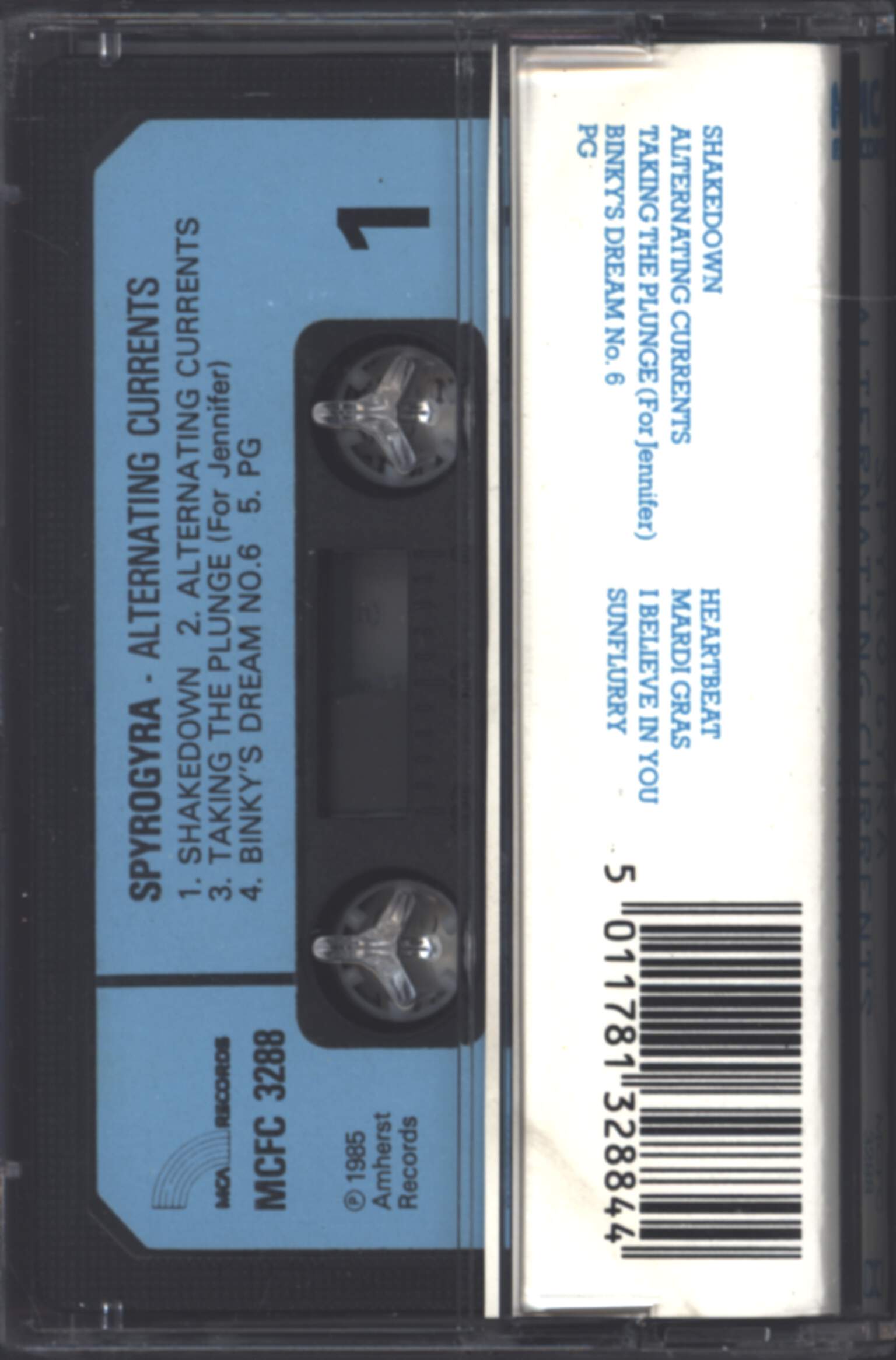 Spyro Gyra: Alternating Currents, Compact Cassette
