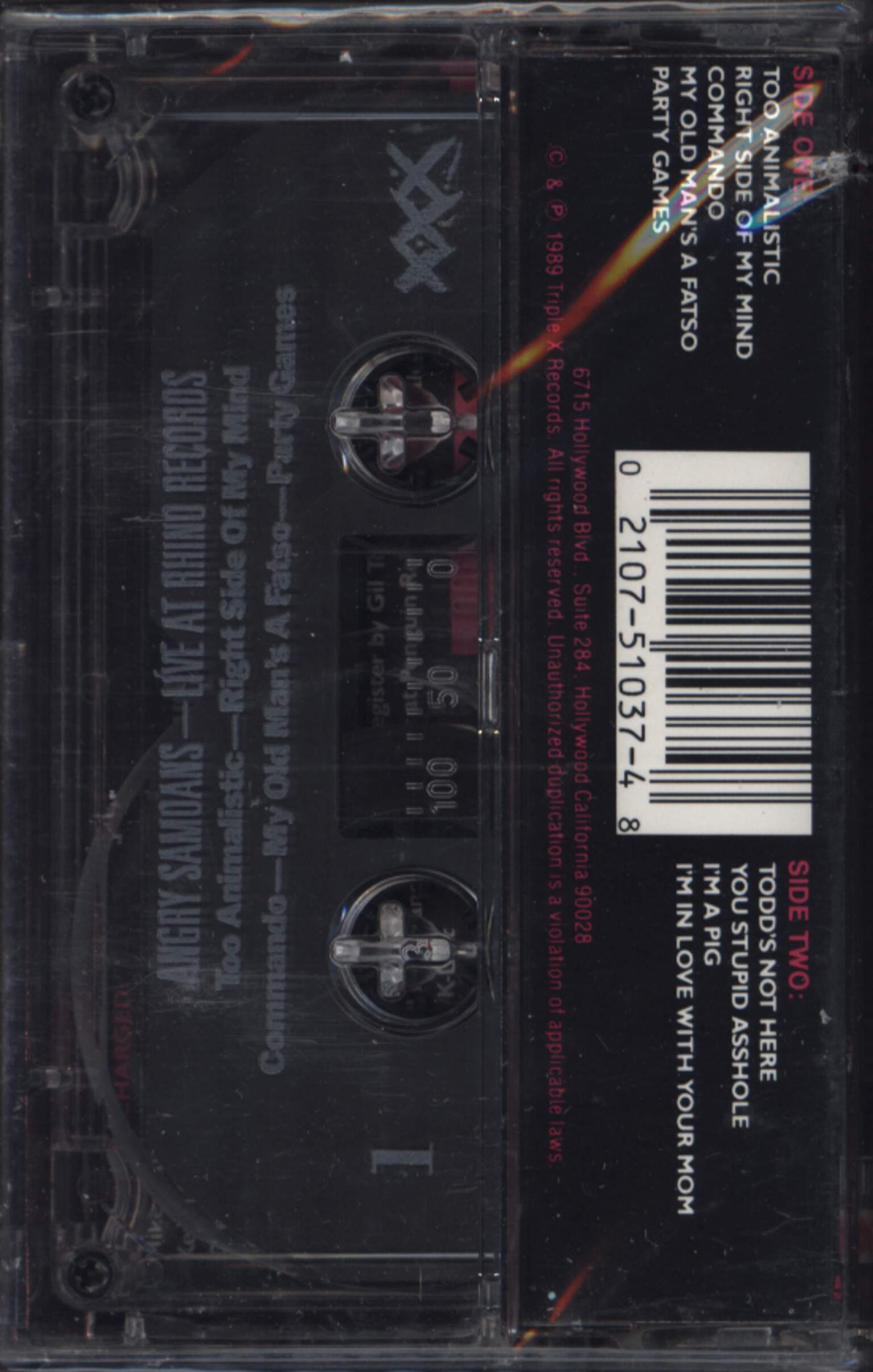 Angry Samoans: Live At Rhino Records, Compact Cassette