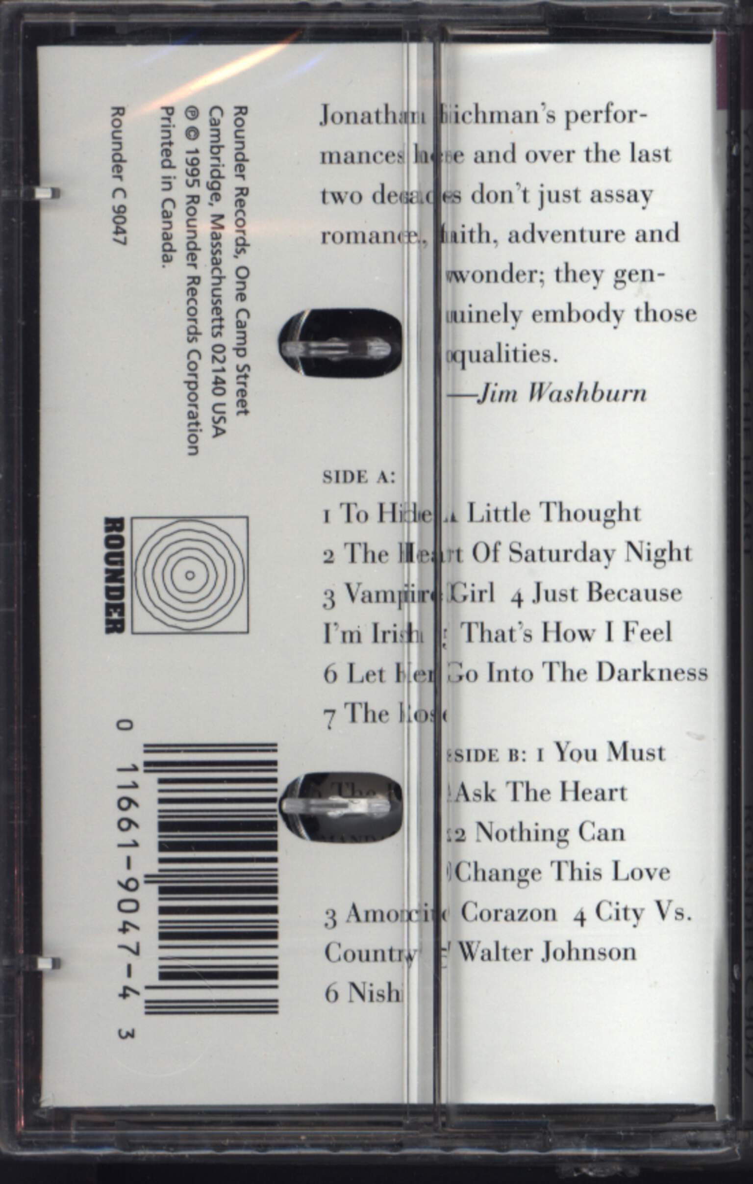 Jonathan Richman: You Must Ask The Heart, Compact Cassette