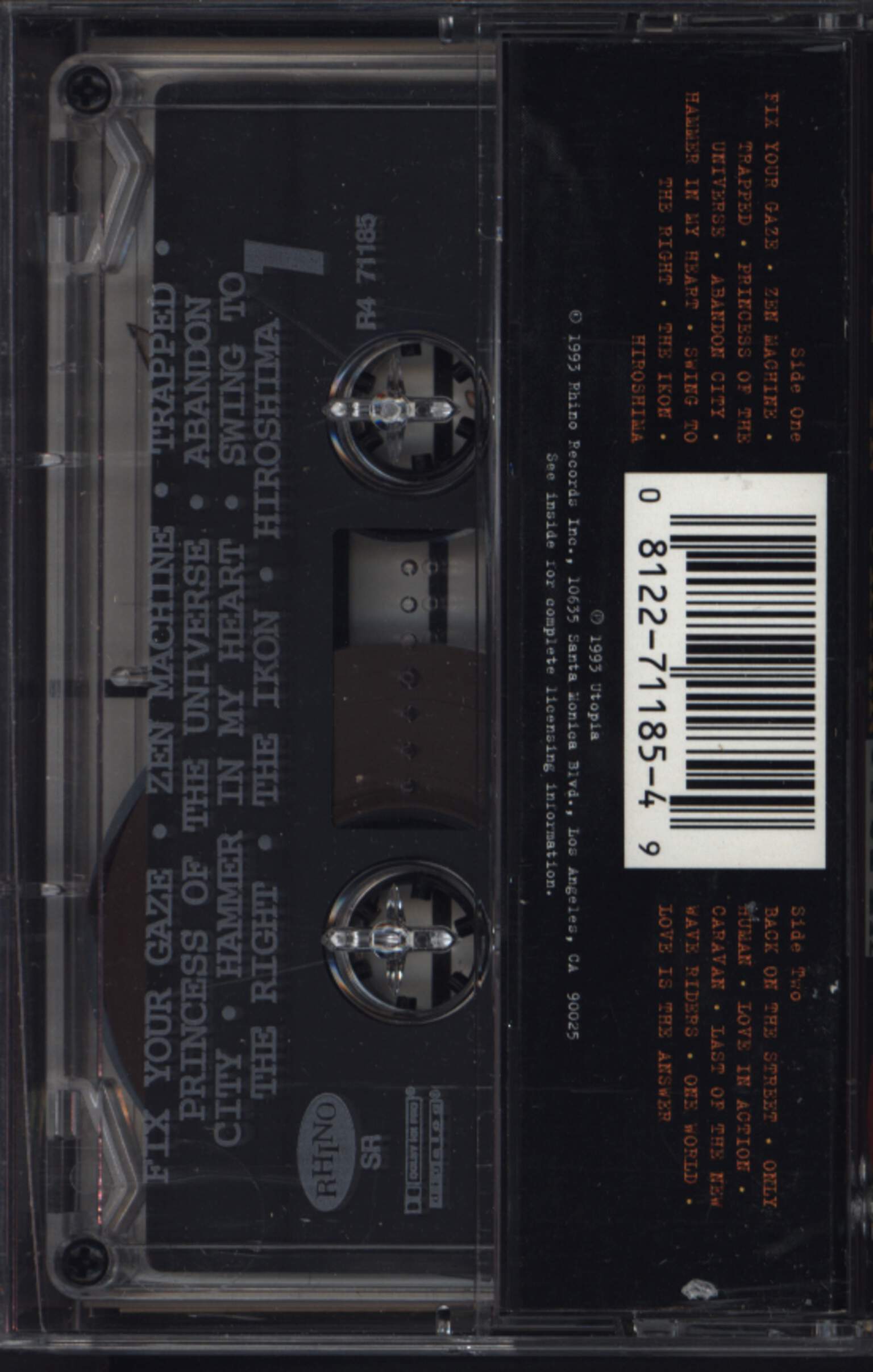 Utopia: Redux '92: Live In Japan, Tape