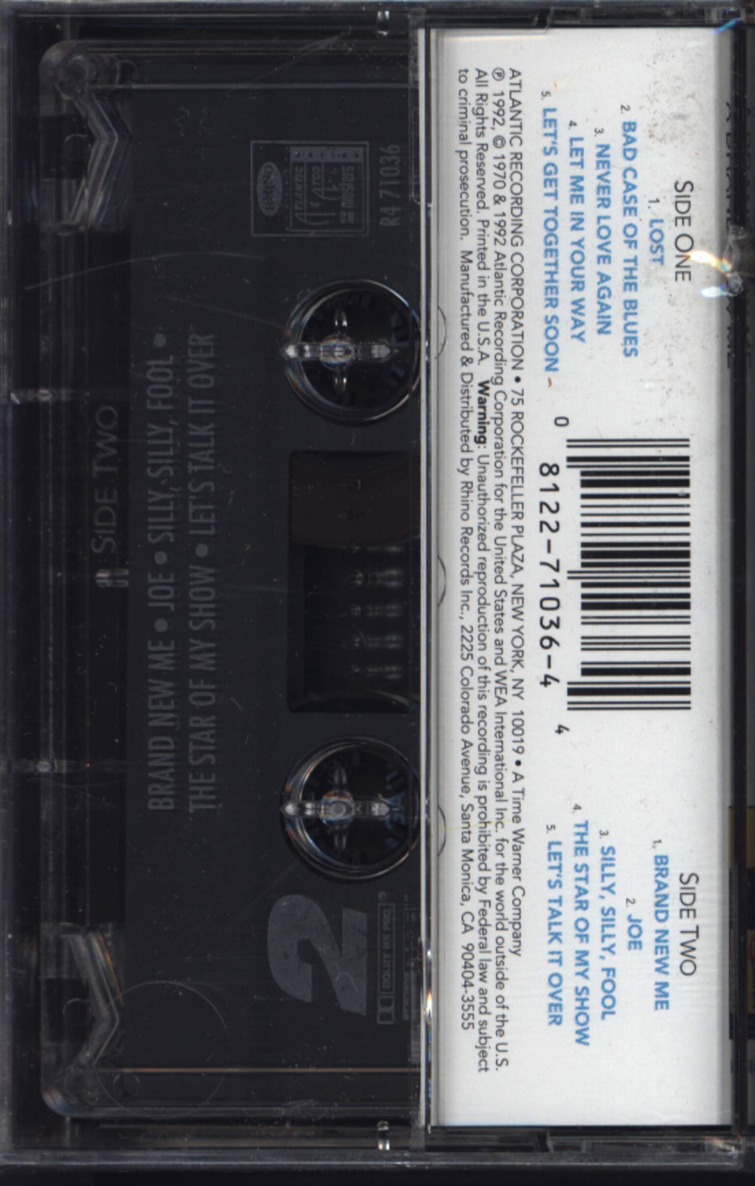 Dusty Springfield: A Brand New Me, Compact Cassette