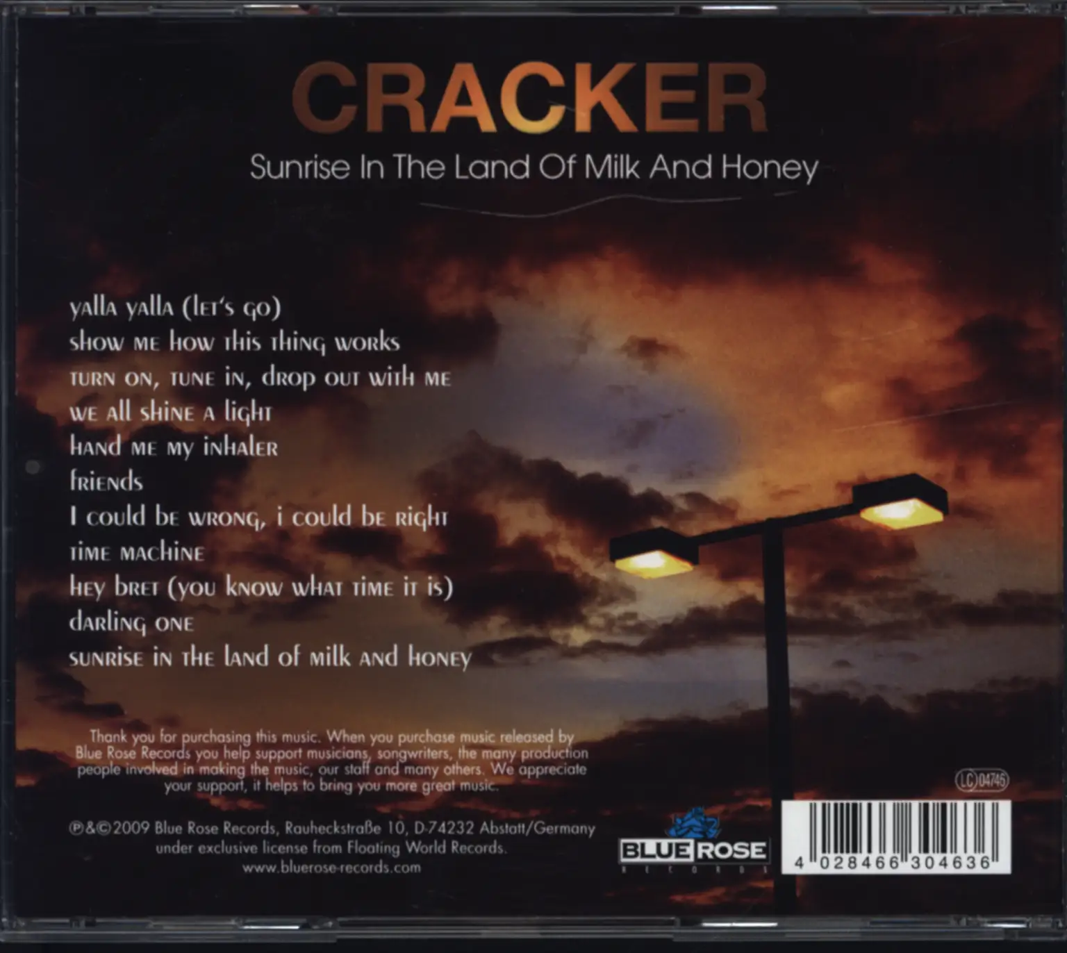 Cracker: Sunrise In The Land Of Milk And Honey, CD