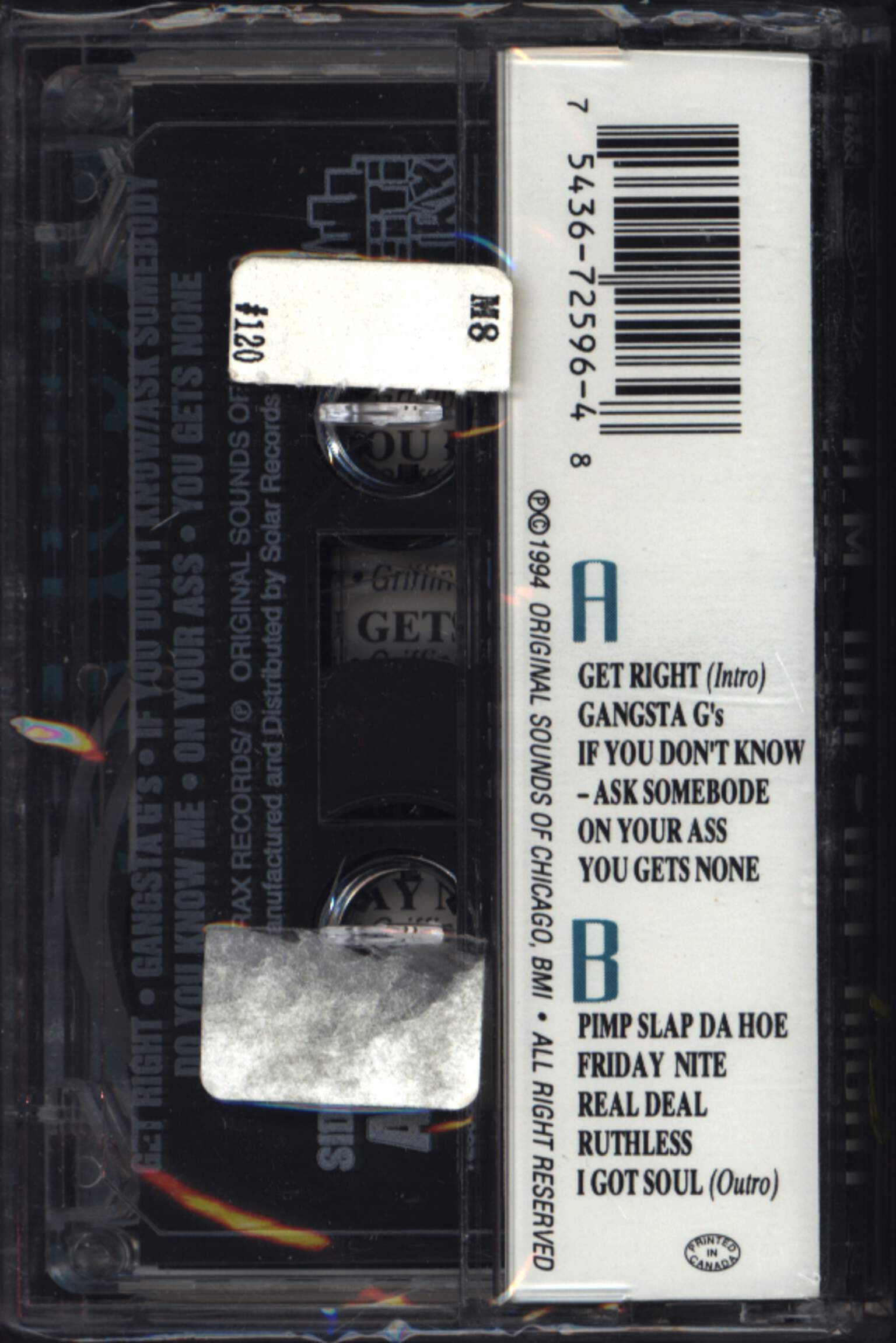 A.M. Dre': Get Right, Compact Cassette