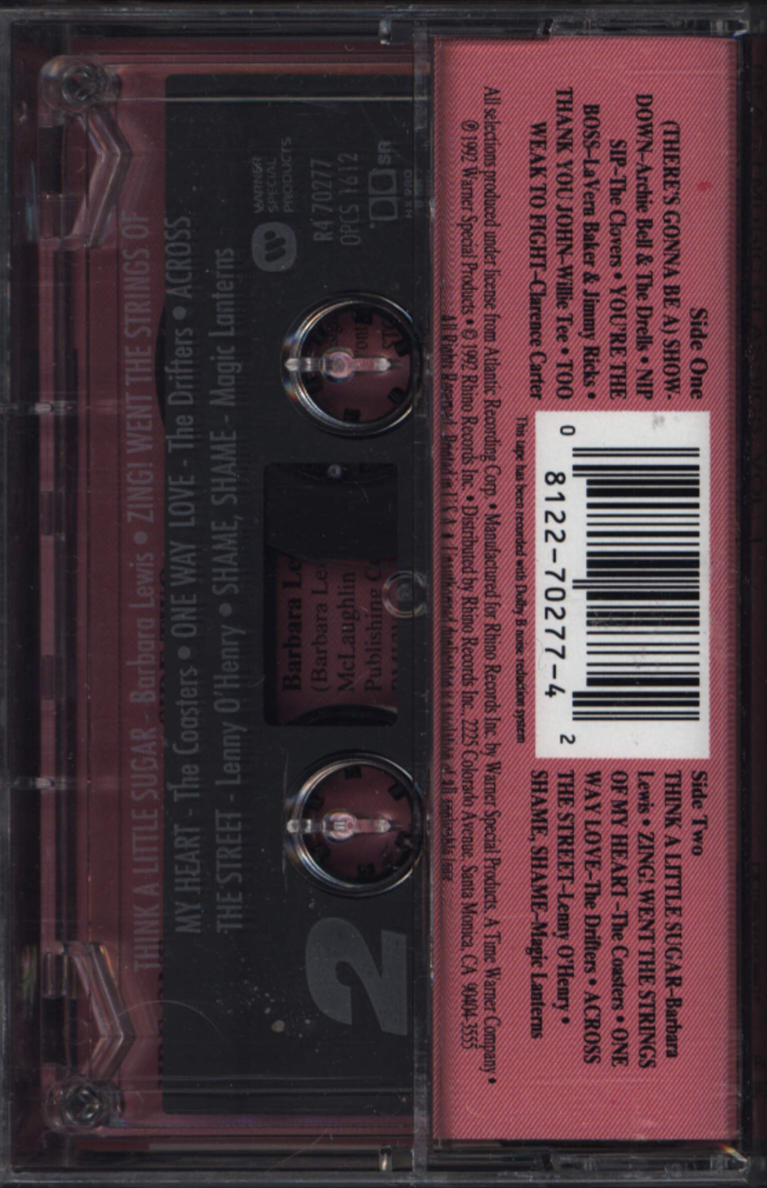 Various: Rare Soul: Beach Music Classics Vol. 1, Compact Cassette