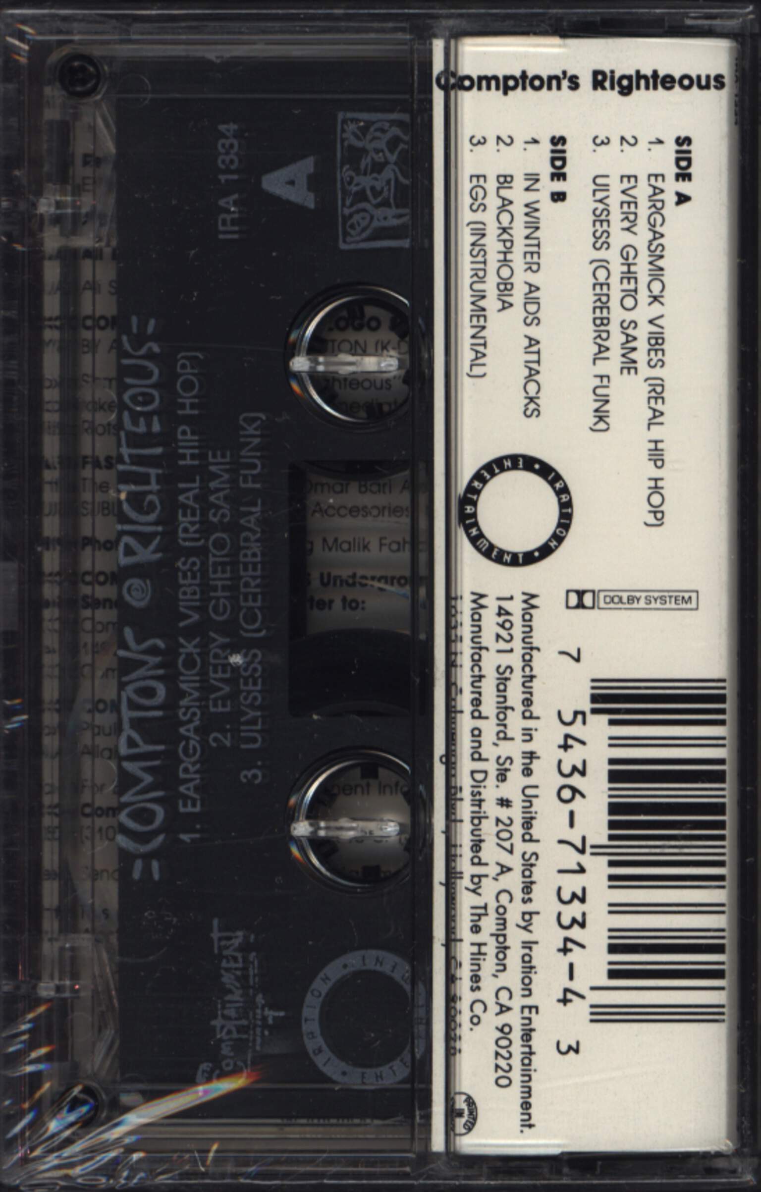 Compton's Righteous: Compton's Righteous, Compact Cassette