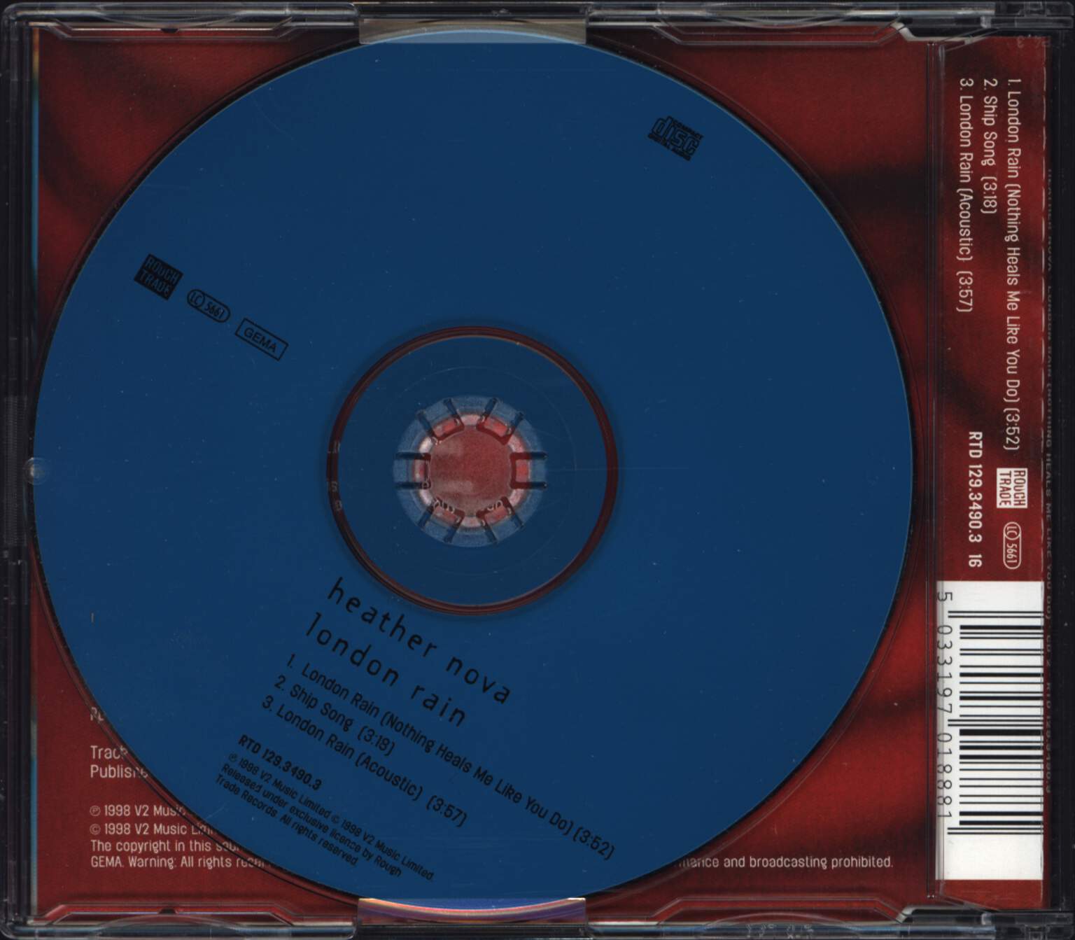 Heather Nova: London Rain, Mini CD